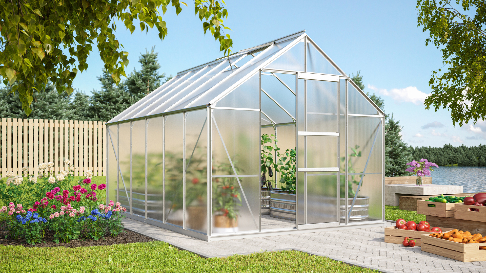 Gewächshaus Merkur 9900 1 Gewächshaus Merkur 9900