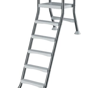 Halbhochbeckenleiter Edelstahl