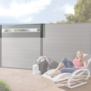 Design-Inlay für WPC-Steckzaun Turino, 2x15,1x179cm