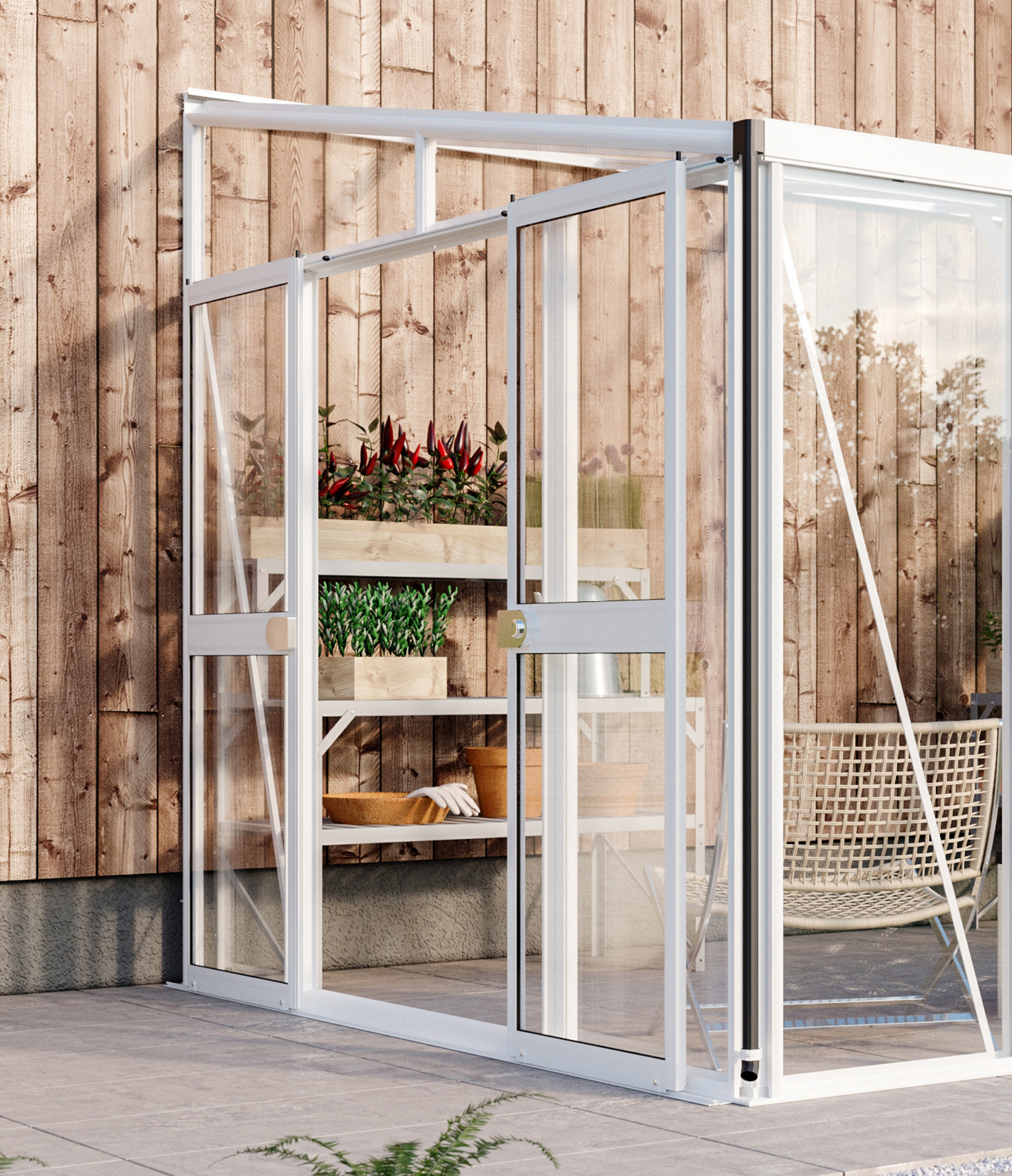 Doppeltür-Kit für Anlehnhaus Helena 1 Doppeltür-Kit für Anlehnhaus Helena