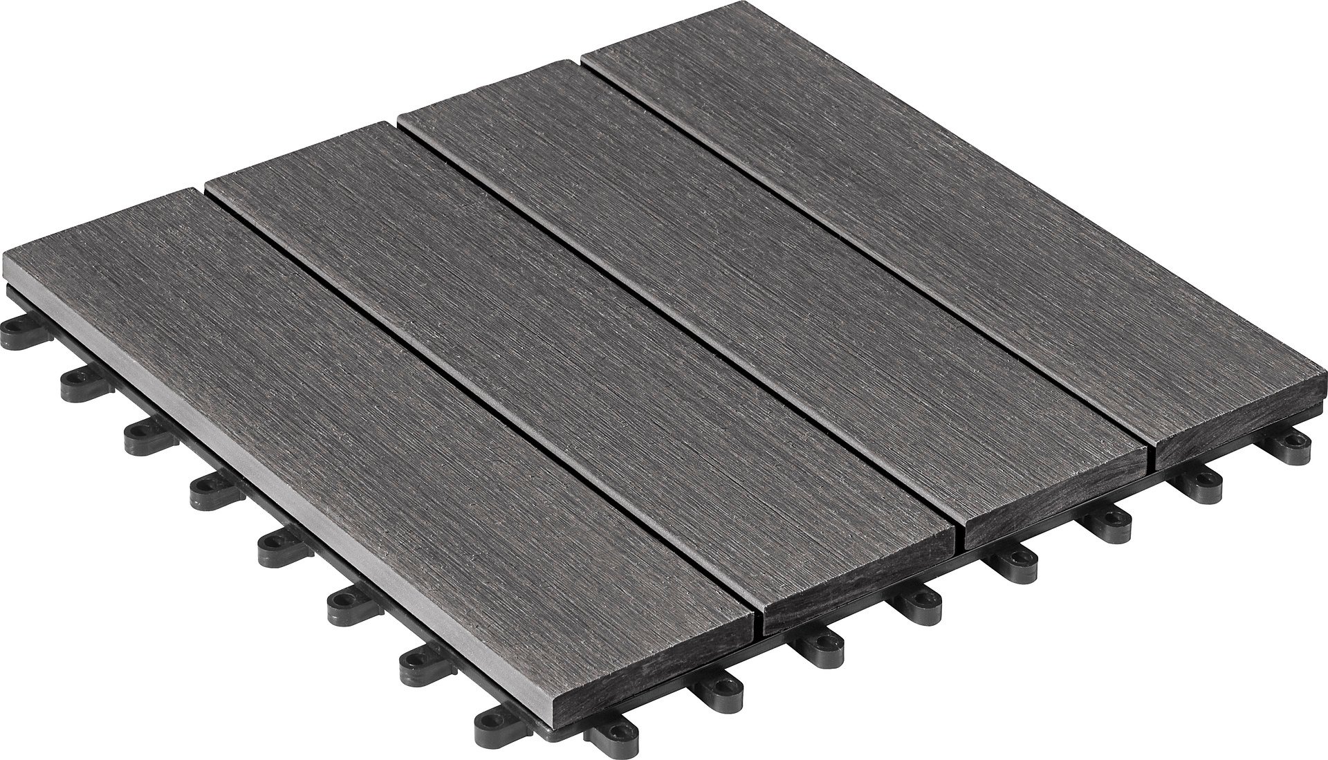 WPC-Fliese gebürstet 30x30cm, 6er-Pack 1 WPC-Fliese gebürstet 30x30cm, 6er-Pack