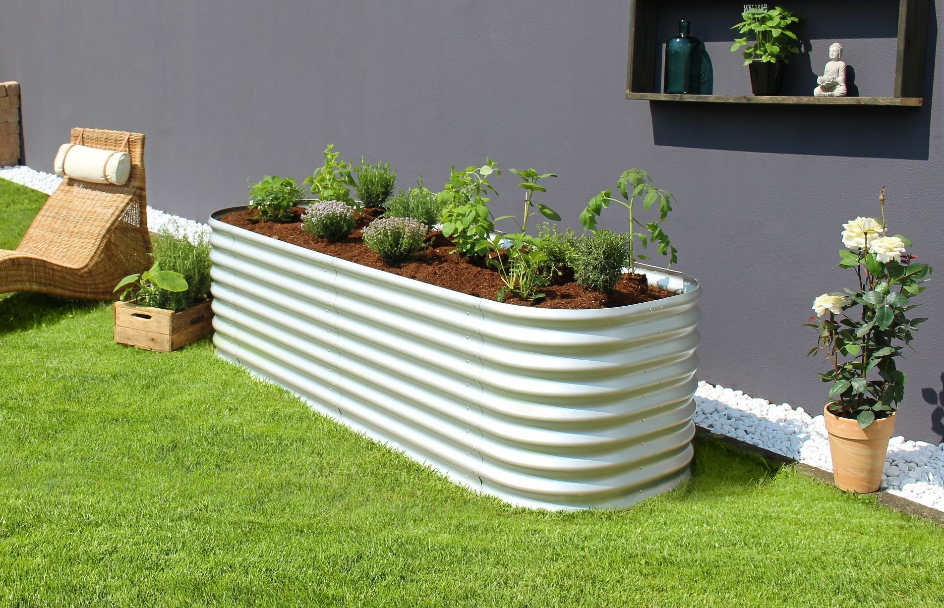 Hochbeeterweiterung 630, zink-alu 1 Hochbeeterweiterung 630, zink-alu