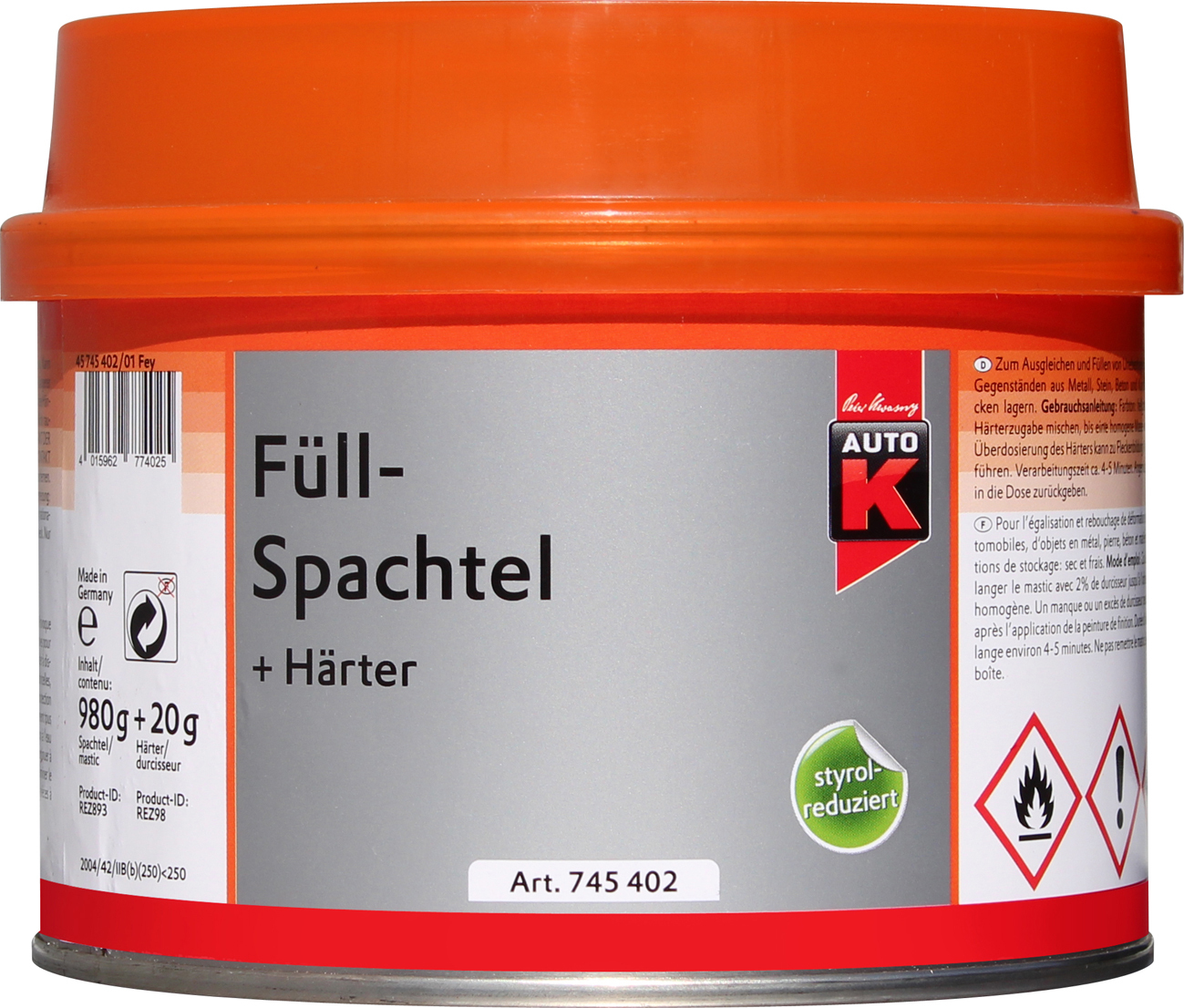 Auto-K FÜLLSPACHTEL 1000G 1 Auto-K FÜLLSPACHTEL 1000G
