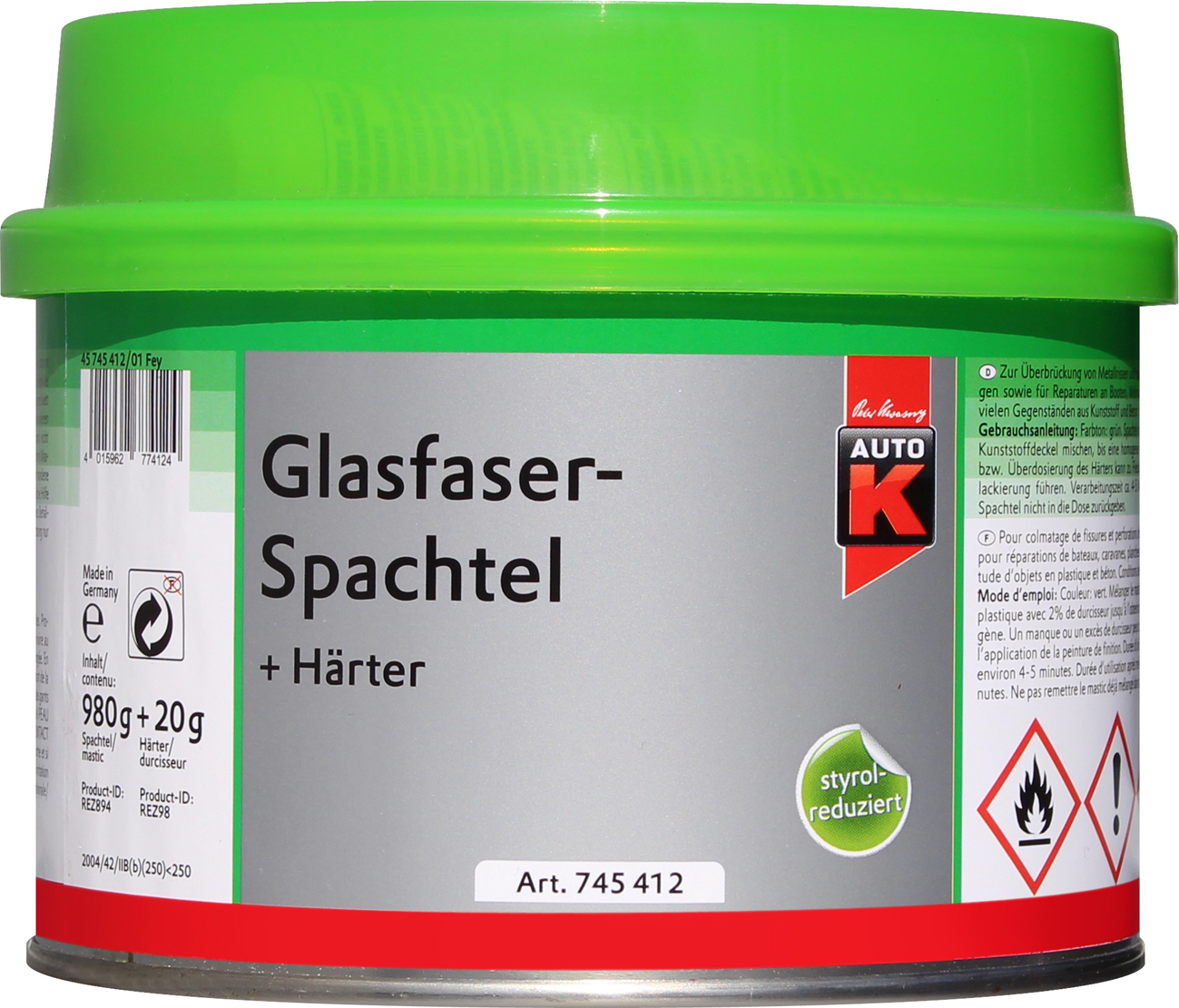 Auto-K GLASFASERSPACHTEL 1000G 1 Auto-K GLASFASERSPACHTEL 1000G