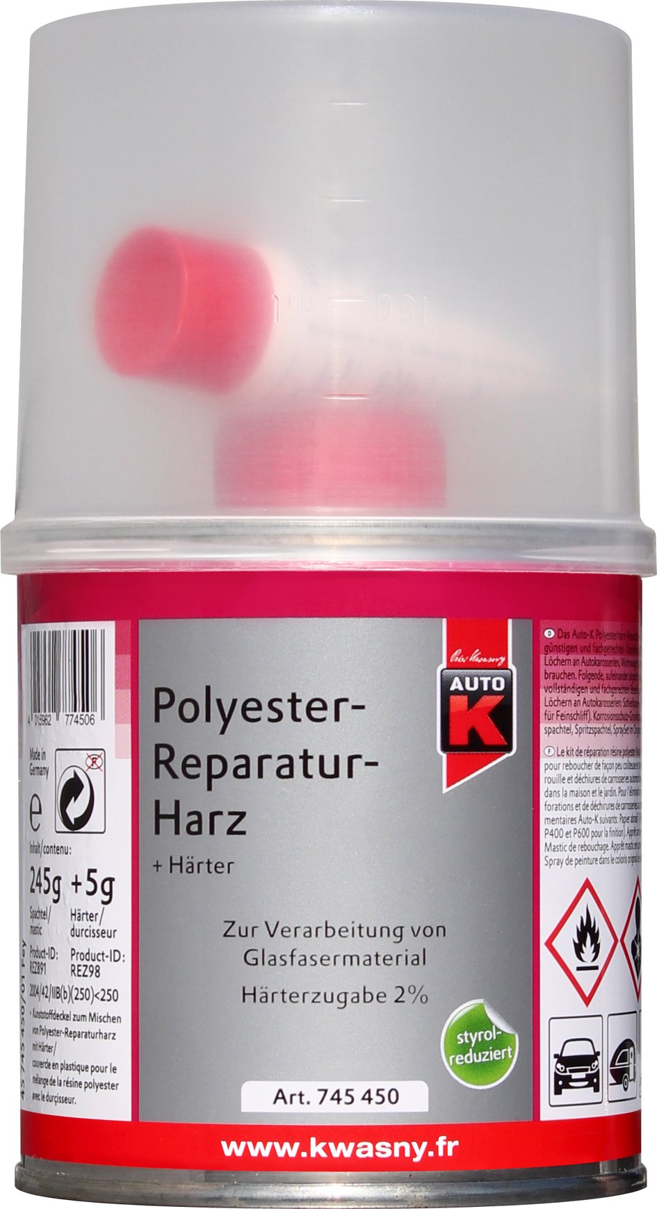 Auto-K POLYESTER-REPARATURHARZ 250G 1 Auto-K POLYESTER-REPARATURHARZ 250G