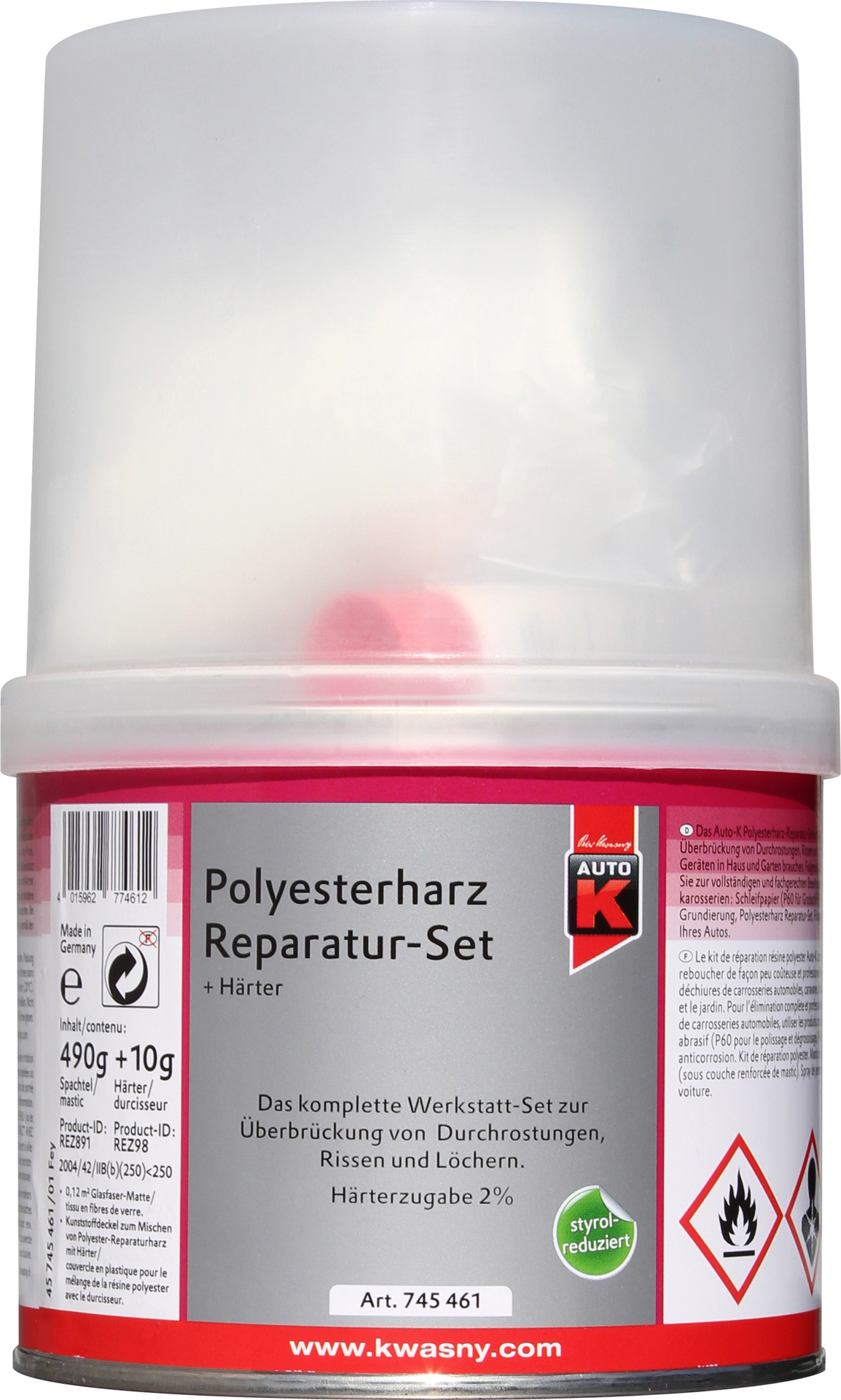 Auto-K POLYESTER-REPARATURHARZ-SET 500g 1 Auto-K POLYESTER-REPARATURHARZ-SET 500g