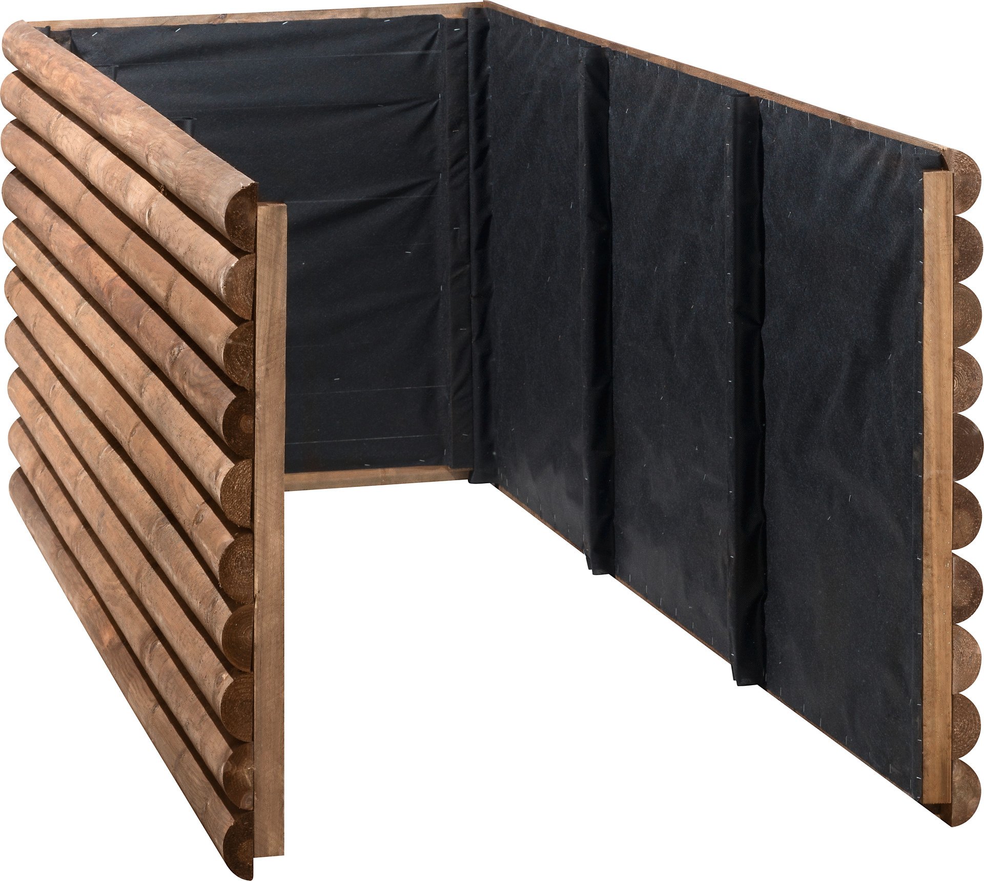 Hochbeet Halbrundriegel, teakbraun 1 Hochbeet Halbrundriegel, teakbraun