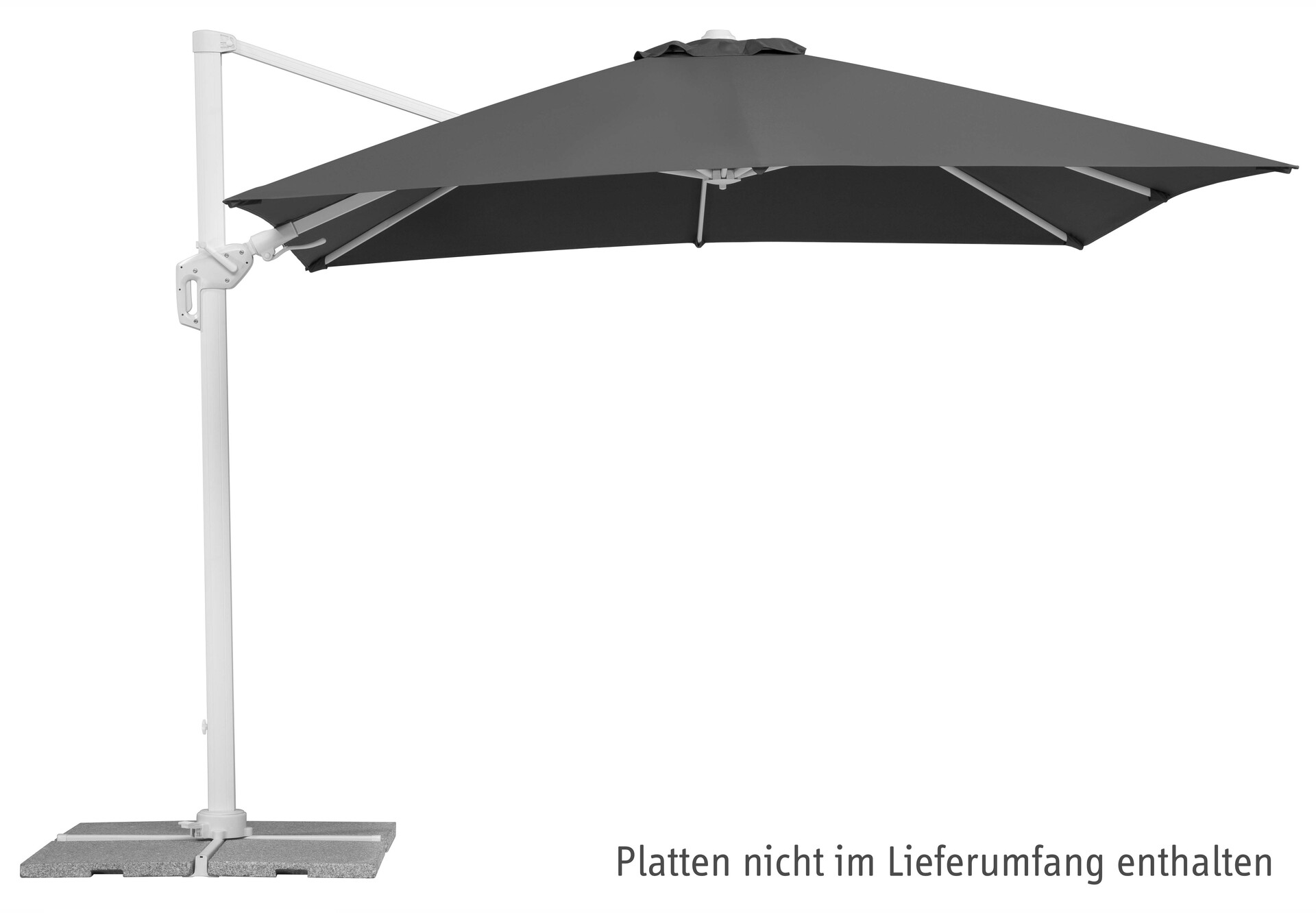 Ampelschirm Rhodos Twist Bianco 300x300/8cm 1 Ampelschirm Rhodos Twist Bianco 300x300/8cm