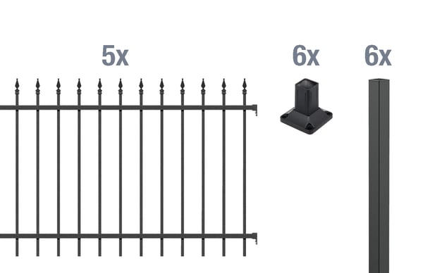 Grundset Zierzaun Chaussee 10m 1 Grundset Zierzaun Chaussee 10m