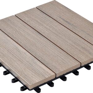 WPC-Fliese bicolor 30x30cm, 6er-Pack