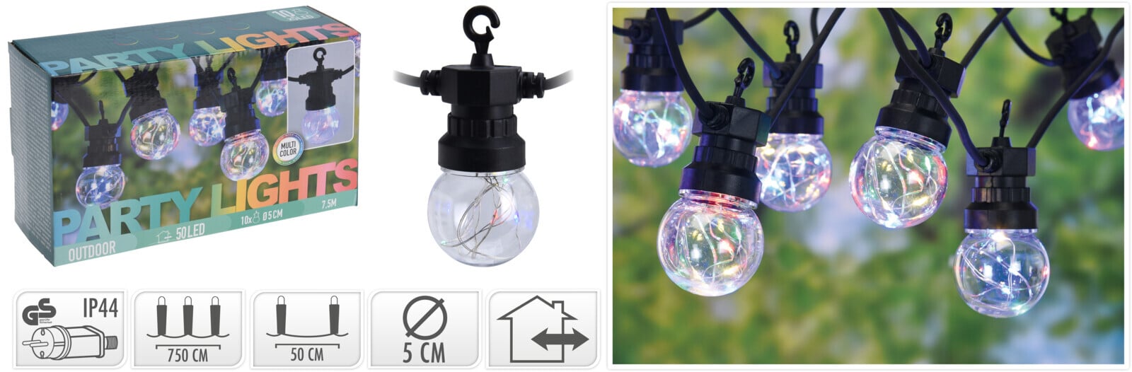 Partybeleuchtung 50 LED 1 Partybeleuchtung 50 LED