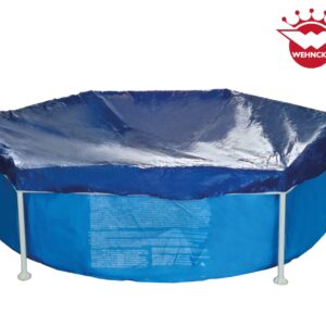 Poolabdeckung mit Gummizug, blau