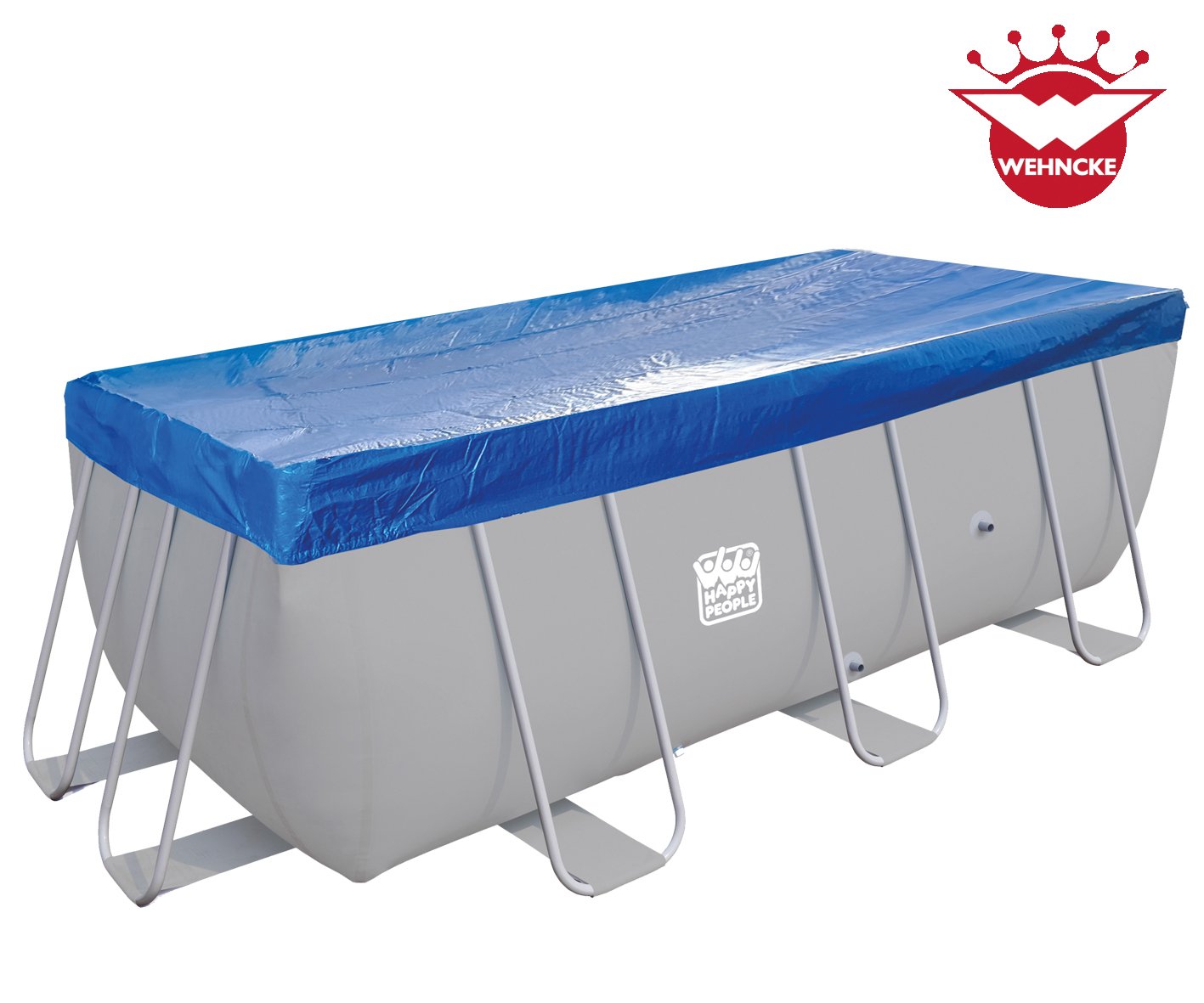 Poolabdeckung mit Gummizug, blau 1 Poolabdeckung mit Gummizug, blau