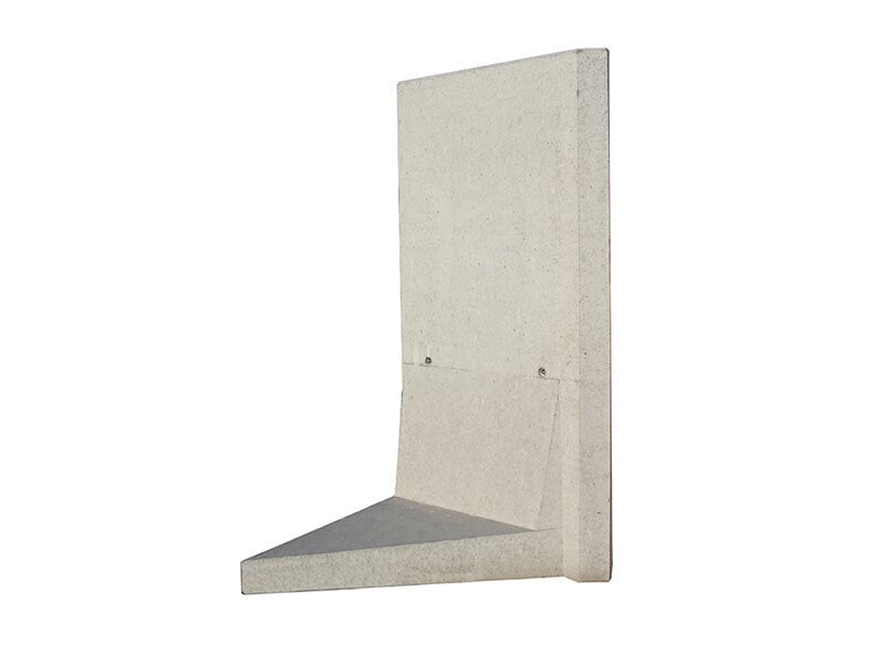 L-Stein-Ecke bewehrt, 90ø, Zweiteilig 1 L-Stein-Ecke bewehrt, 90ø, Zweiteilig