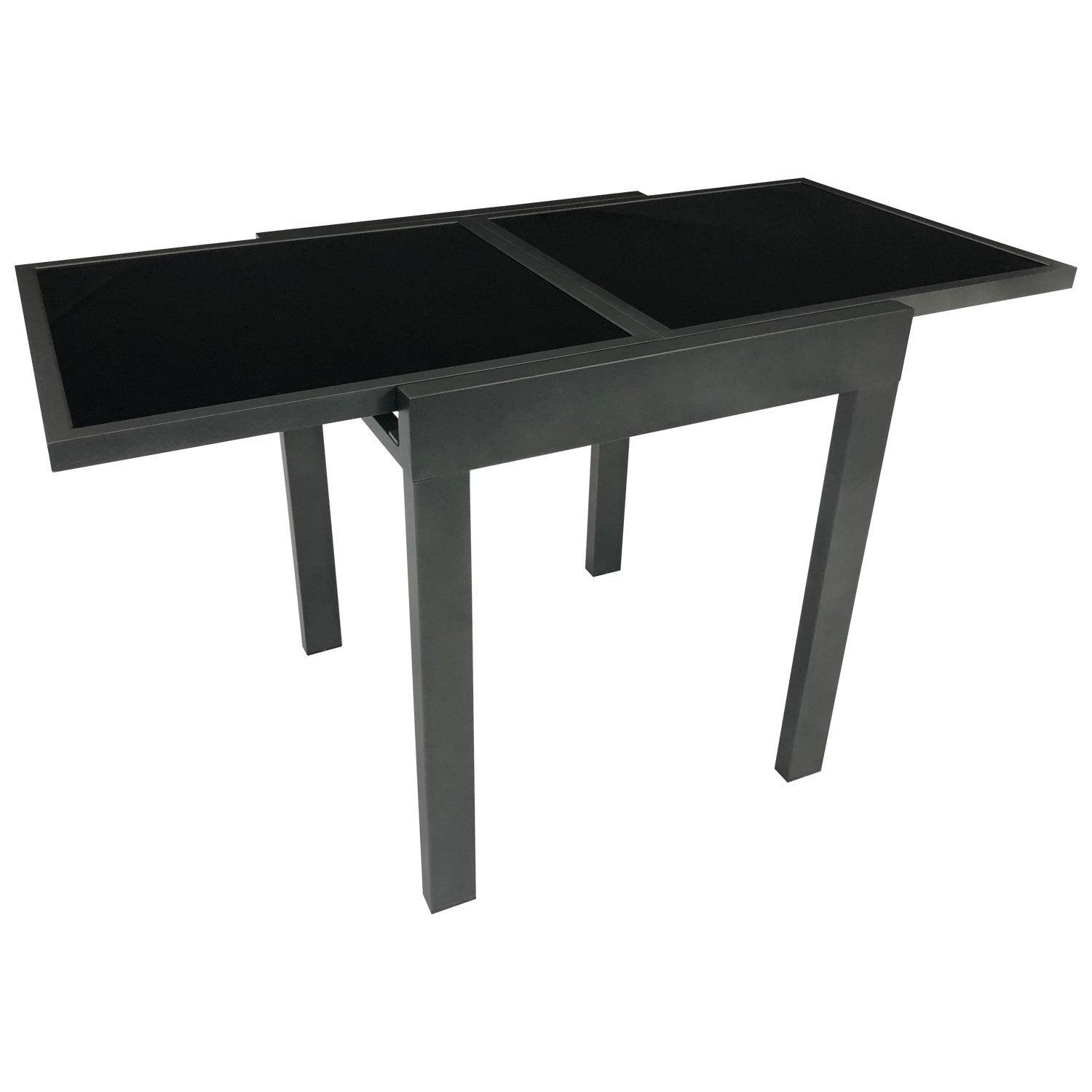 Balkon-Ausziehtisch schwarz 1 Balkon-Ausziehtisch schwarz