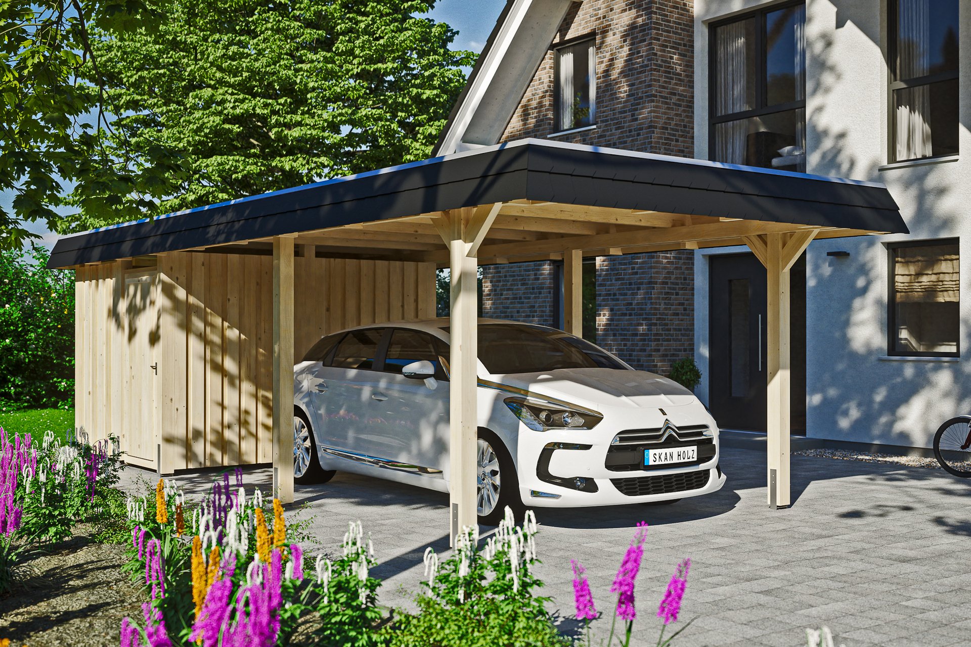 Carport Wendland mit Abstellraum 1 Carport Wendland mit Abstellraum