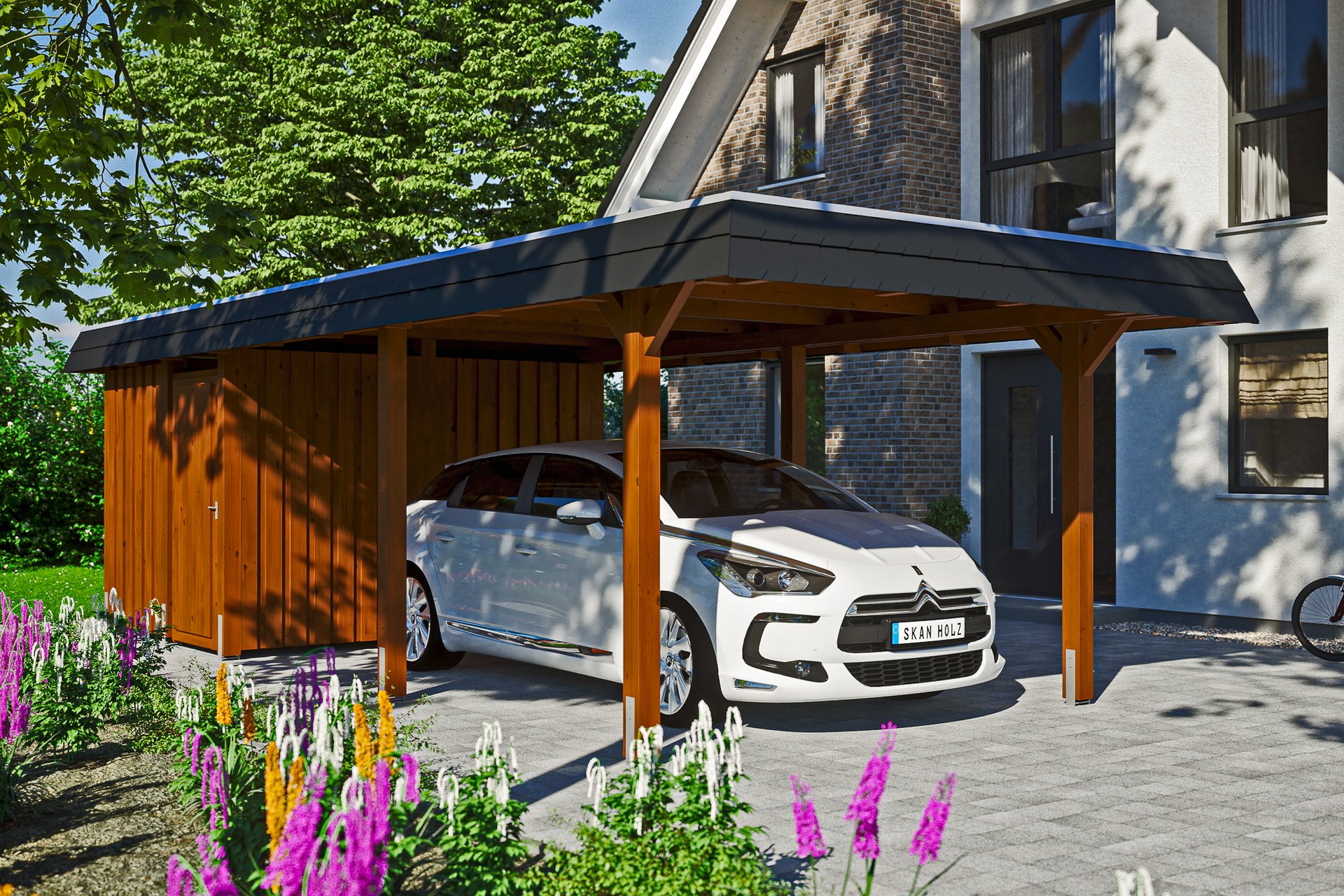 Carport Wendland mit Abstellraum 1 Carport Wendland mit Abstellraum