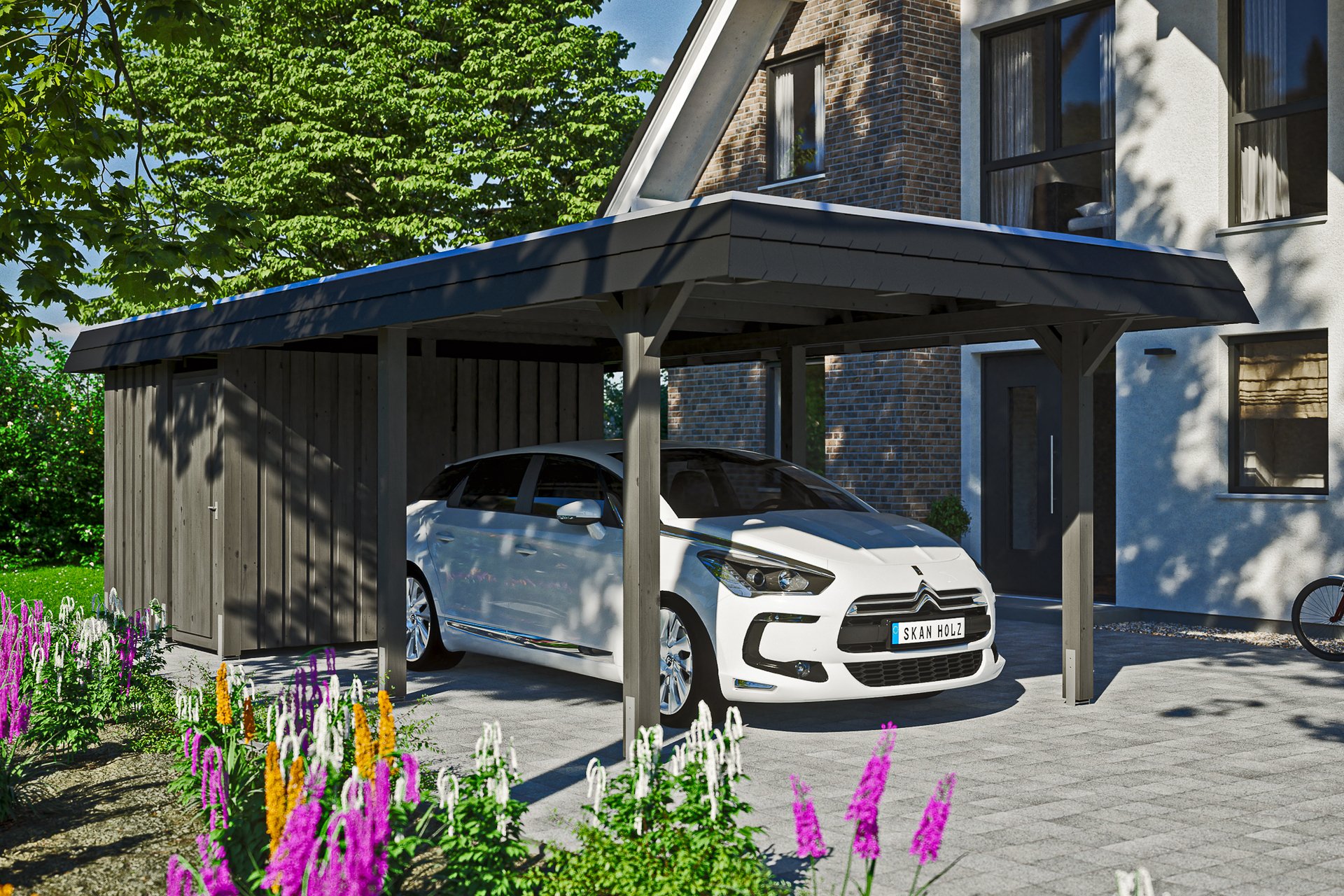 Carport Wendland mit Abstellraum 1 Carport Wendland mit Abstellraum