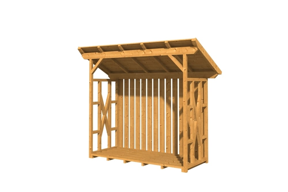 Holzunterstand Lars 2, 290x128cm 1 Holzunterstand Lars 2, 290x128cm