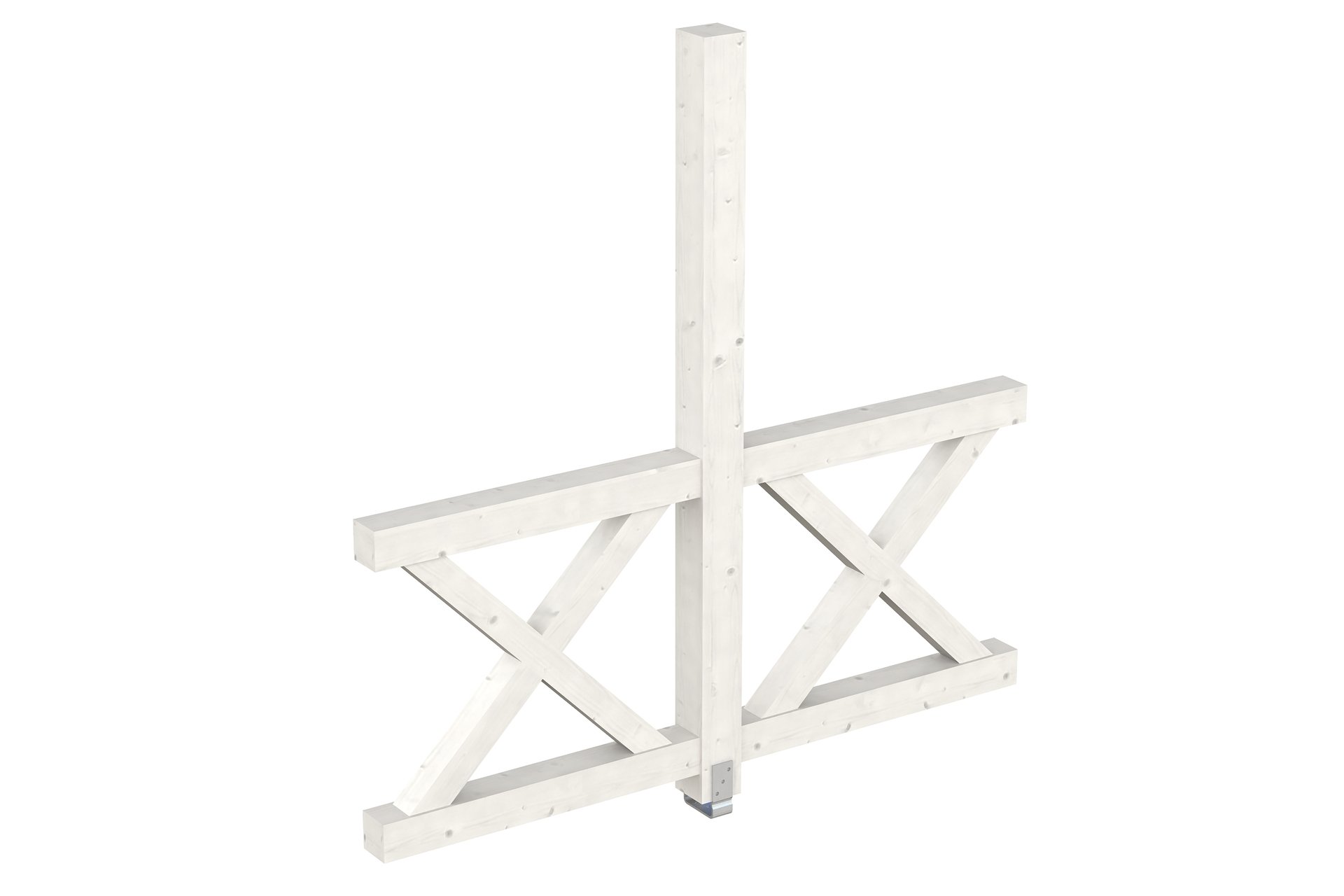 Seitenwand Andreaskreuz, freistehehend Fichte 1 Seitenwand Andreaskreuz, freistehehend Fichte