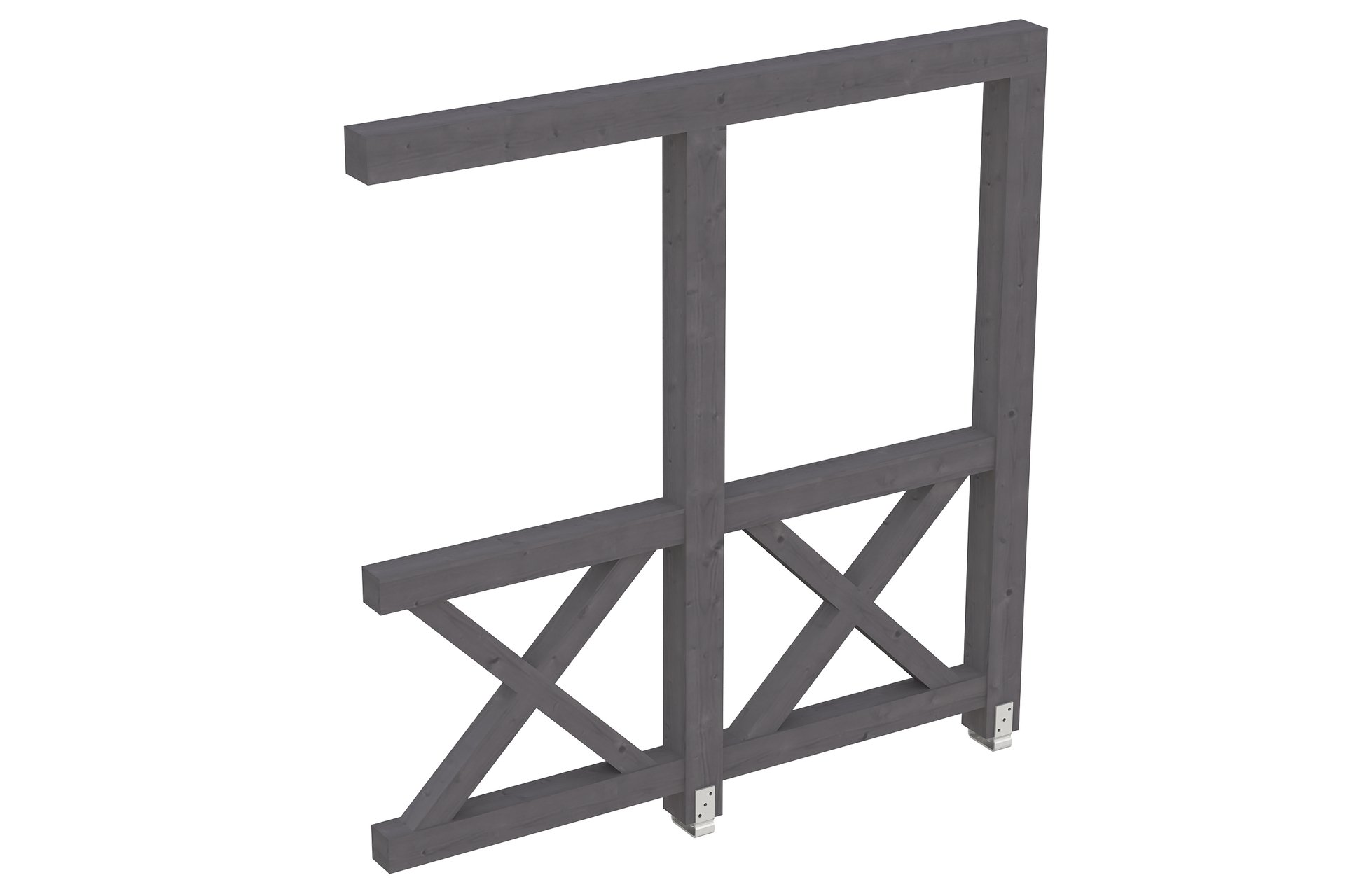 Seitenwand Andreaskreuz, Wandanbau Fichte 1 Seitenwand Andreaskreuz, Wandanbau Fichte