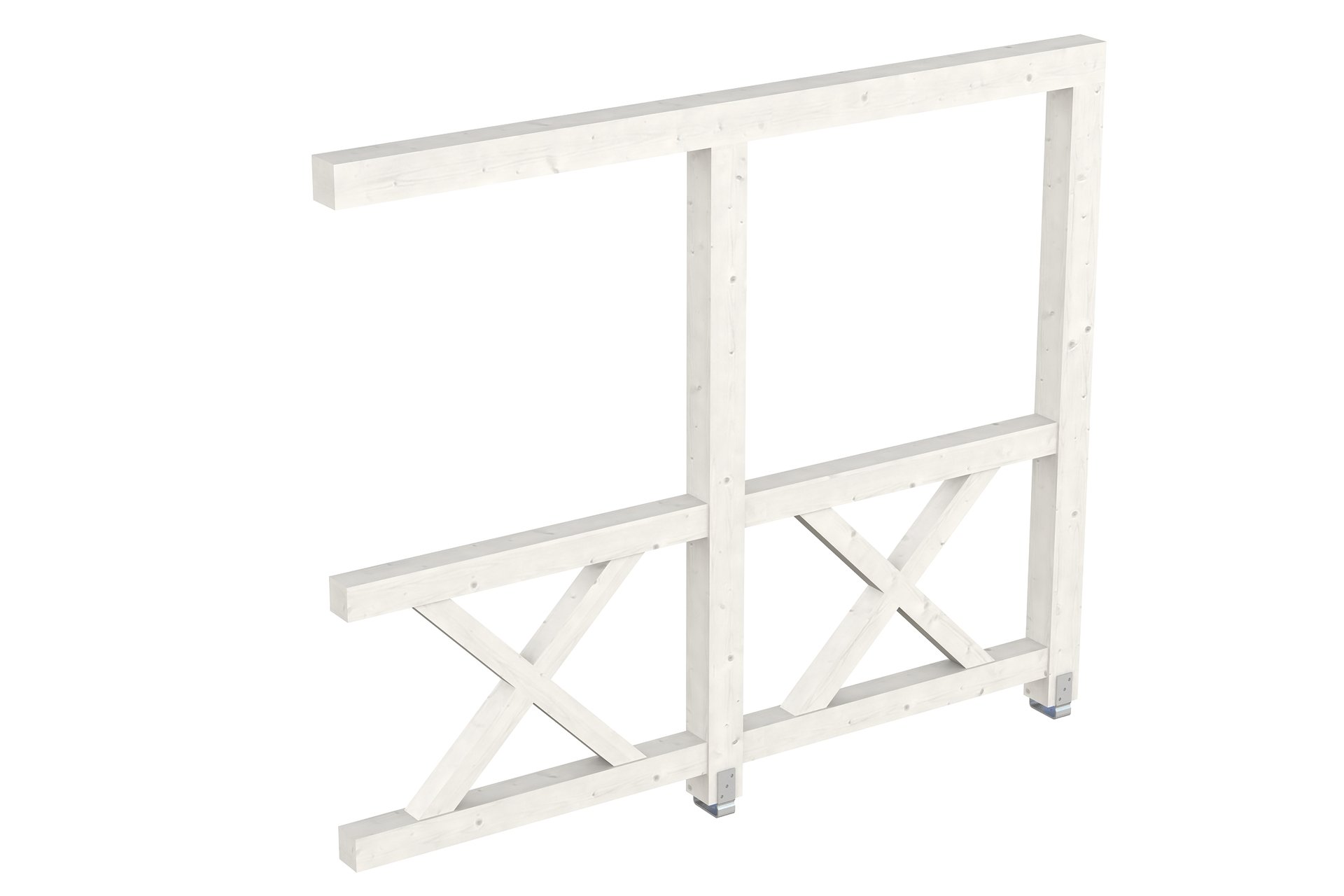 Seitenwand Andreaskreuz, Wandanbau Fichte 1 Seitenwand Andreaskreuz, Wandanbau Fichte