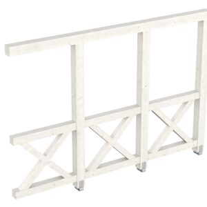 Seitenwand Andreaskreuz, Wandanbau Fichte