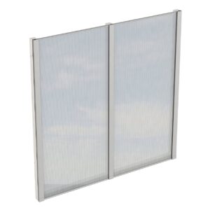 Seitenwand m. Polycarbonat, freistehend Fichte