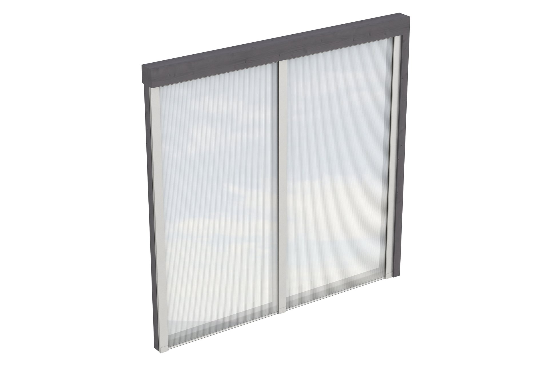 Seitenwand m. Polycarbonat, Wandanbau Fichte 1 Seitenwand m. Polycarbonat, Wandanbau Fichte
