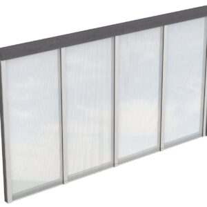 Seitenwand m. Polycarbonat, Wandanbau Fichte