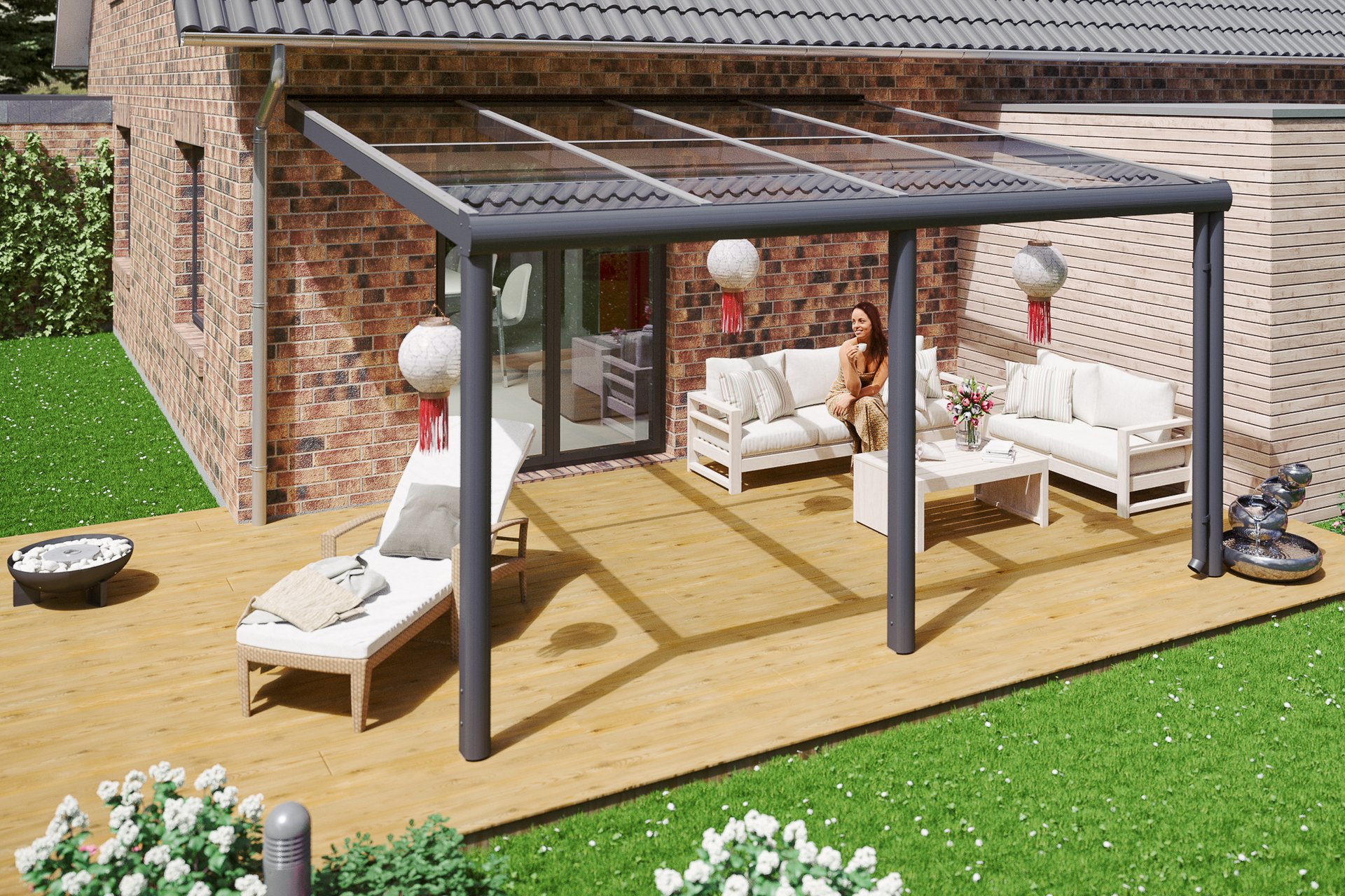 Terrassenüberdachung Monza 1 Terrassenüberdachung Monza