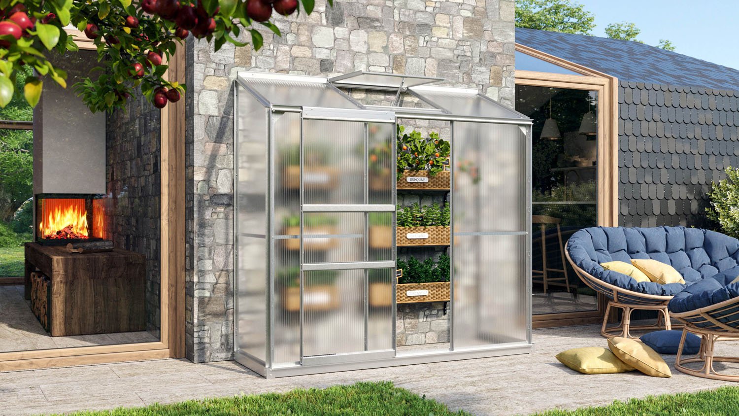 Anlehngewächshaus 1 Anlehngewächshaus