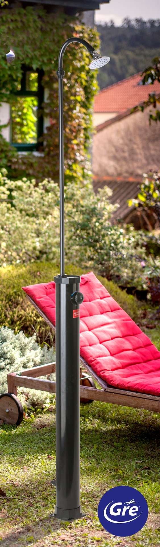 PVC Solardusche, 9l,schwarz 1 PVC Solardusche, 9l,schwarz