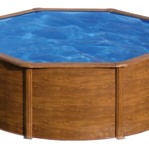 Stahlwand-Pool SICILIA Holzdekor