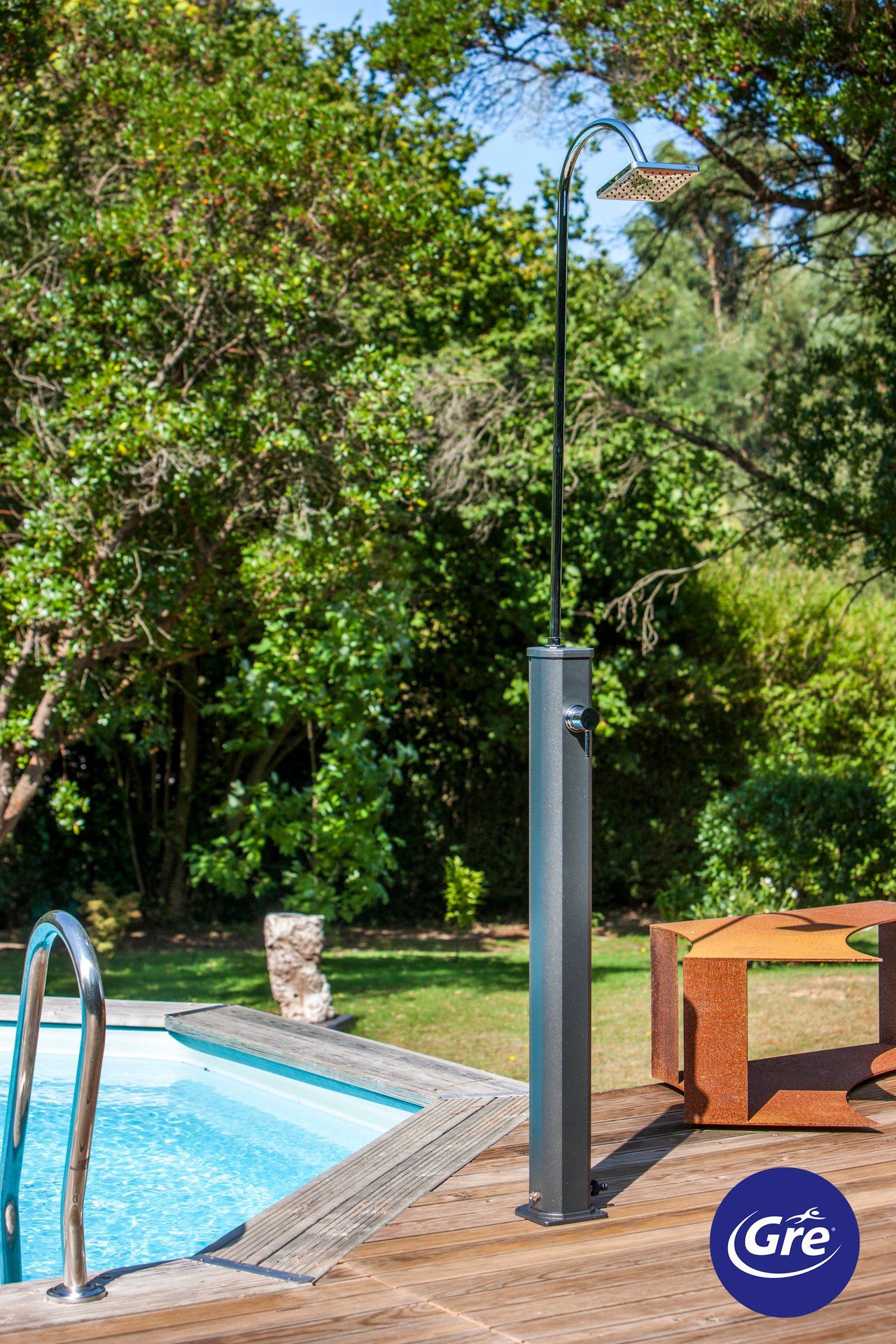 Solardusche, 18l, Aluminium, schwarz, 2 Stück 1 Solardusche, 18l, Aluminium, schwarz, 2 Stück