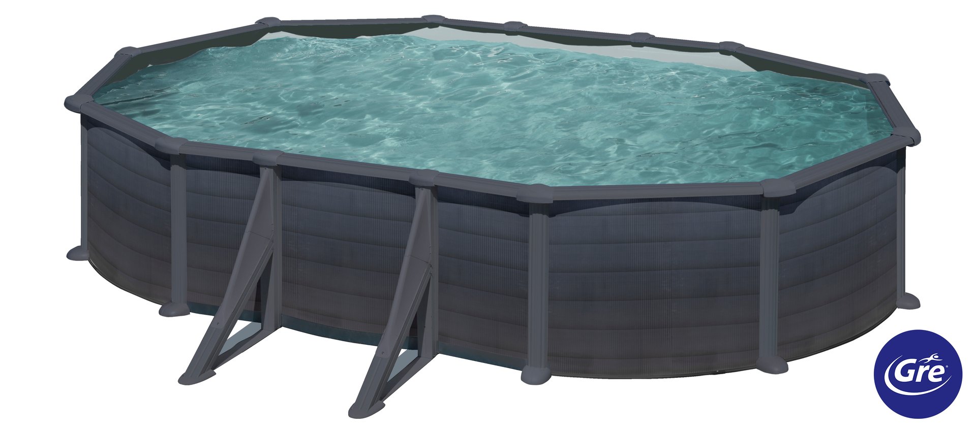 Stahlwandpool GRANADA, graphite 1 Stahlwandpool GRANADA, graphite