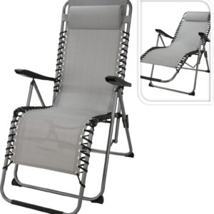 Relaxsessel, Textil, hellgrau