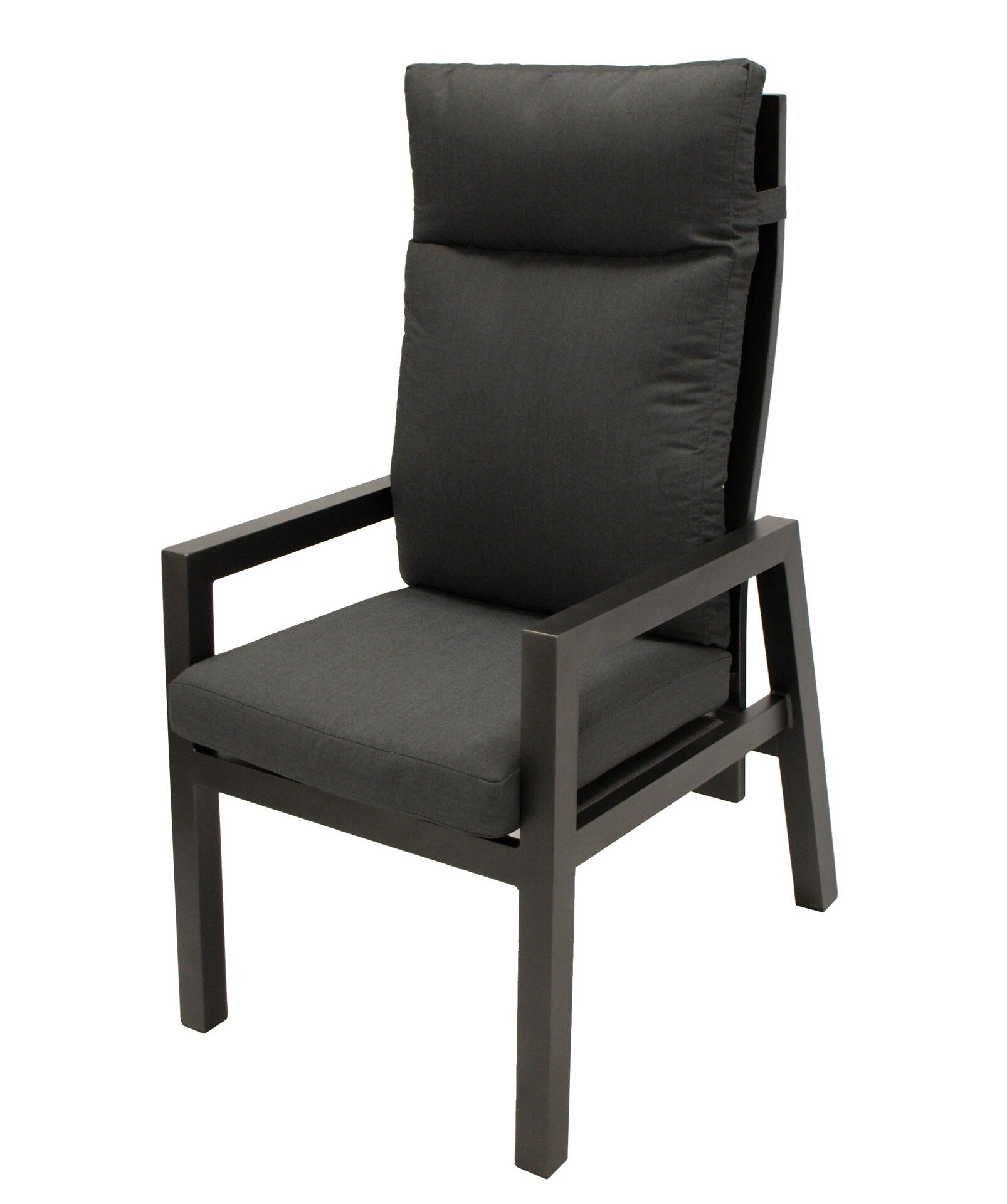 Sessel Hochlehner, Aluminium dunkelgrau mit Polster 1 Sessel Hochlehner, Aluminium dunkelgrau mit Polster