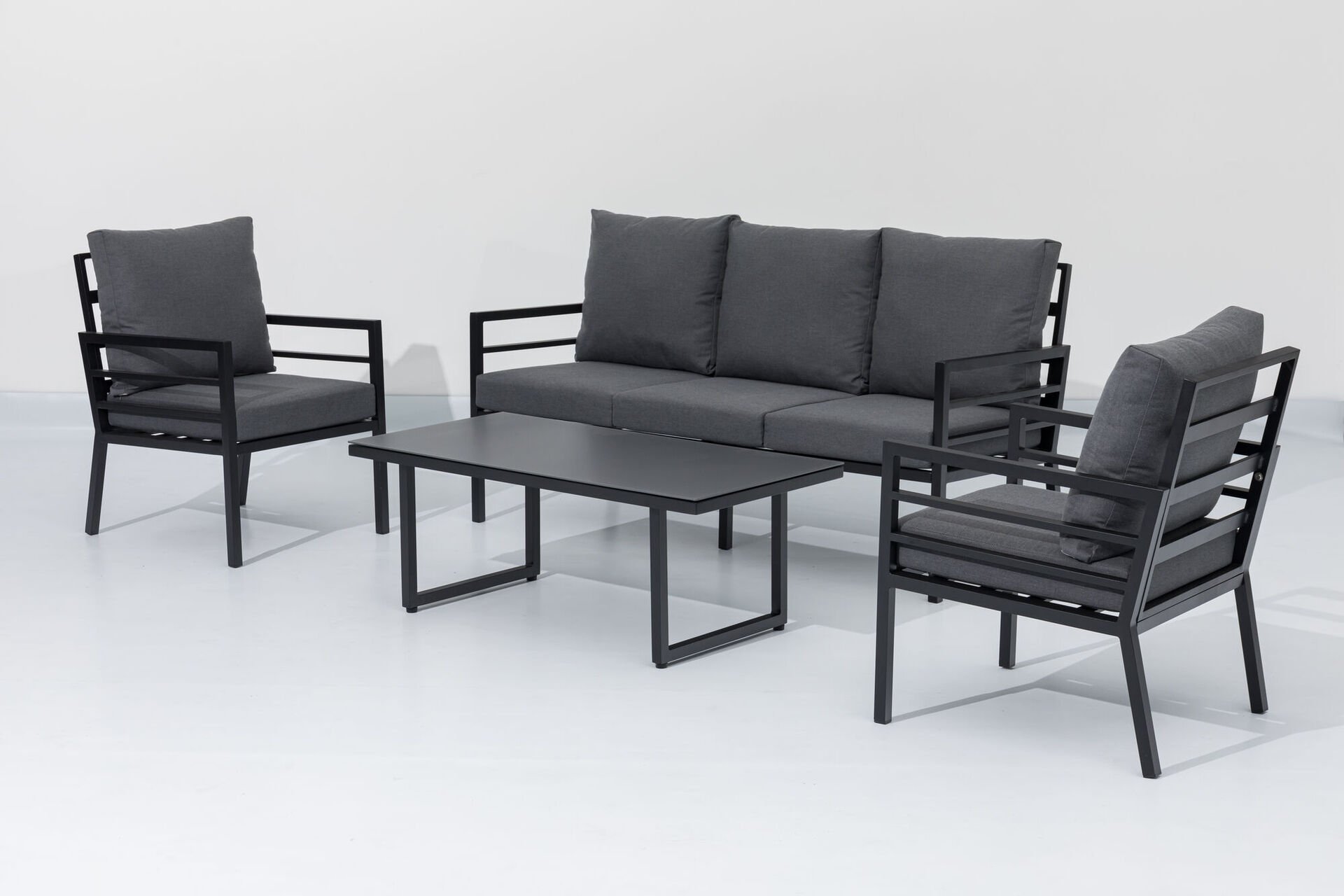 Loungeset Forno, anthrazit, 4-teilig, Aluminium, anthrazit 1 Loungeset Forno, anthrazit, 4-teilig, Aluminium, anthrazit