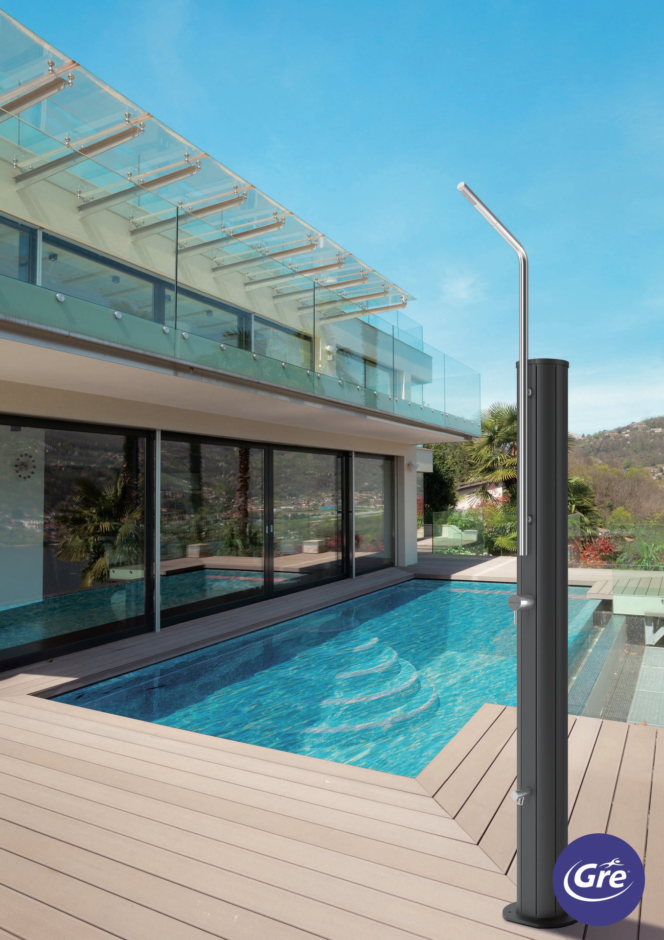 Edelstahl Solardusche, 30l 1 Edelstahl Solardusche, 30l