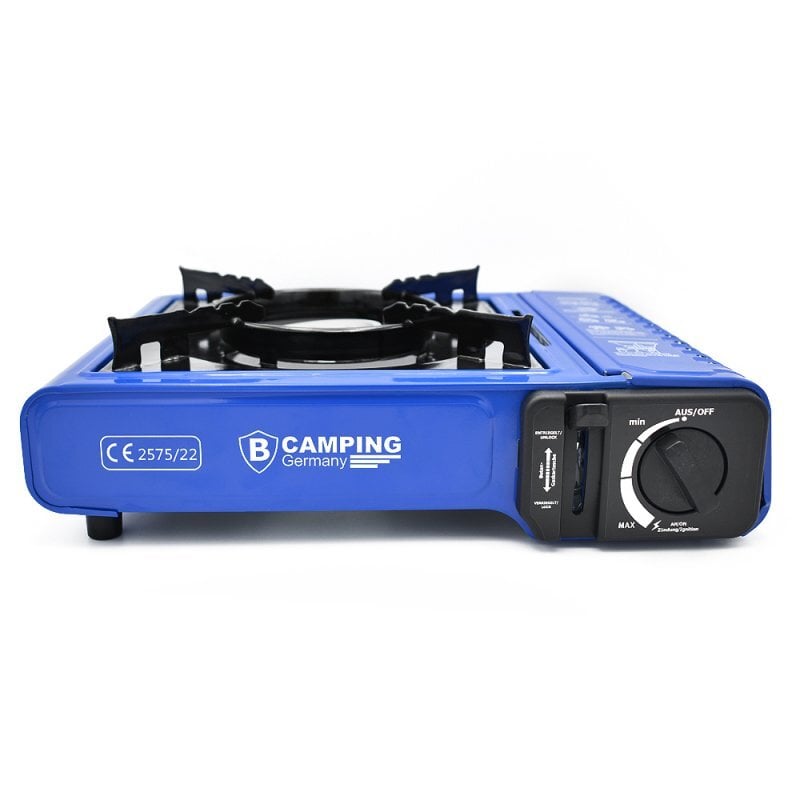 Gaskocher mit zusätzlicher Sicherheits-Platte 1 Gaskocher mit zusätzlicher Sicherheits-Platte