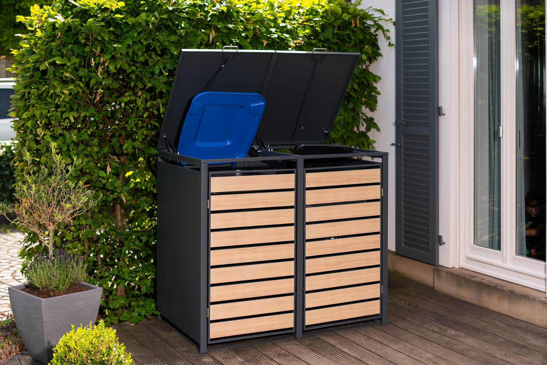 Mülltonnenbox 2-fach 240 Liter 1 Mülltonnenbox 2-fach 240 Liter