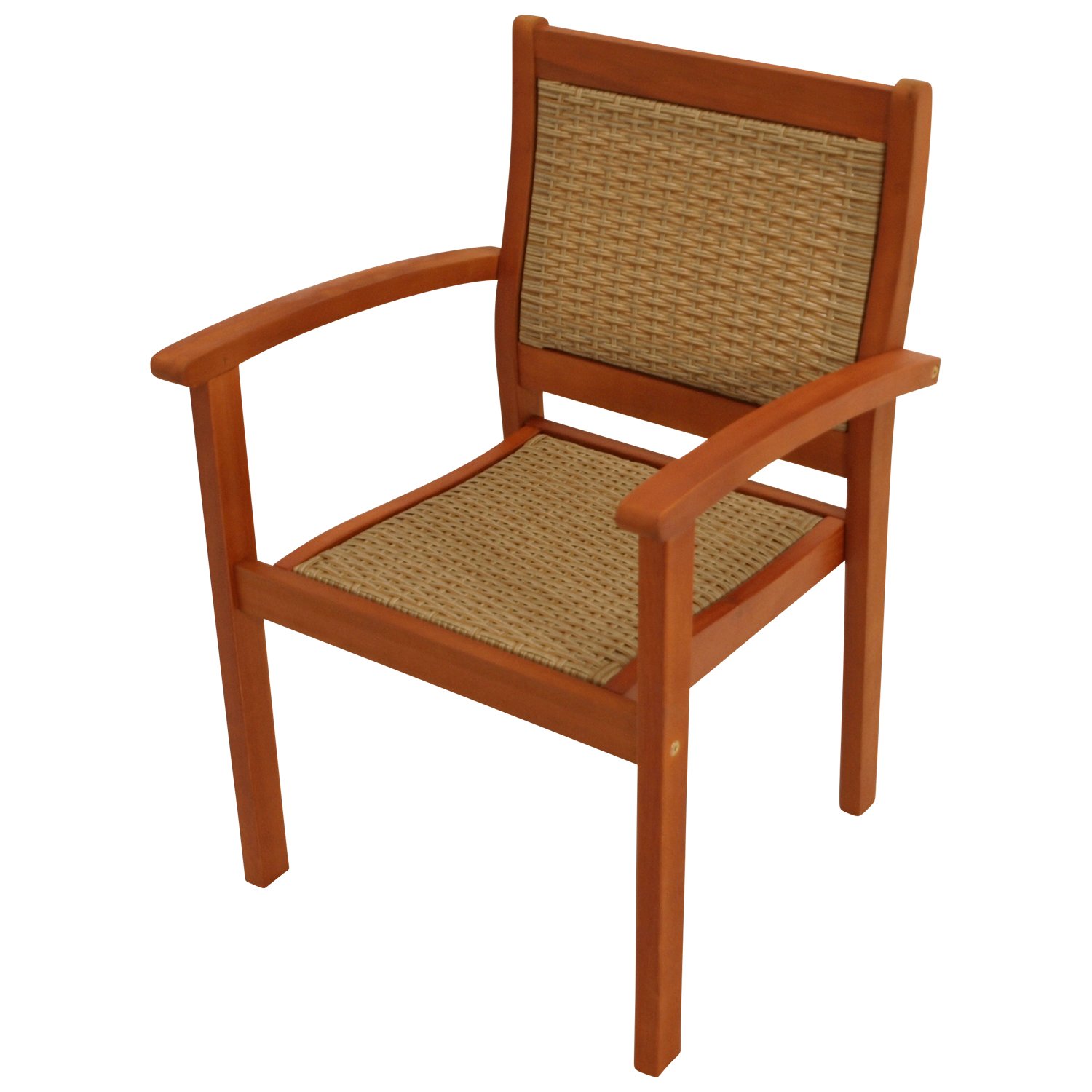 Stapelsessel Eukalyptus/Polyrattan, naturgrau 1 Stapelsessel Eukalyptus/Polyrattan, naturgrau