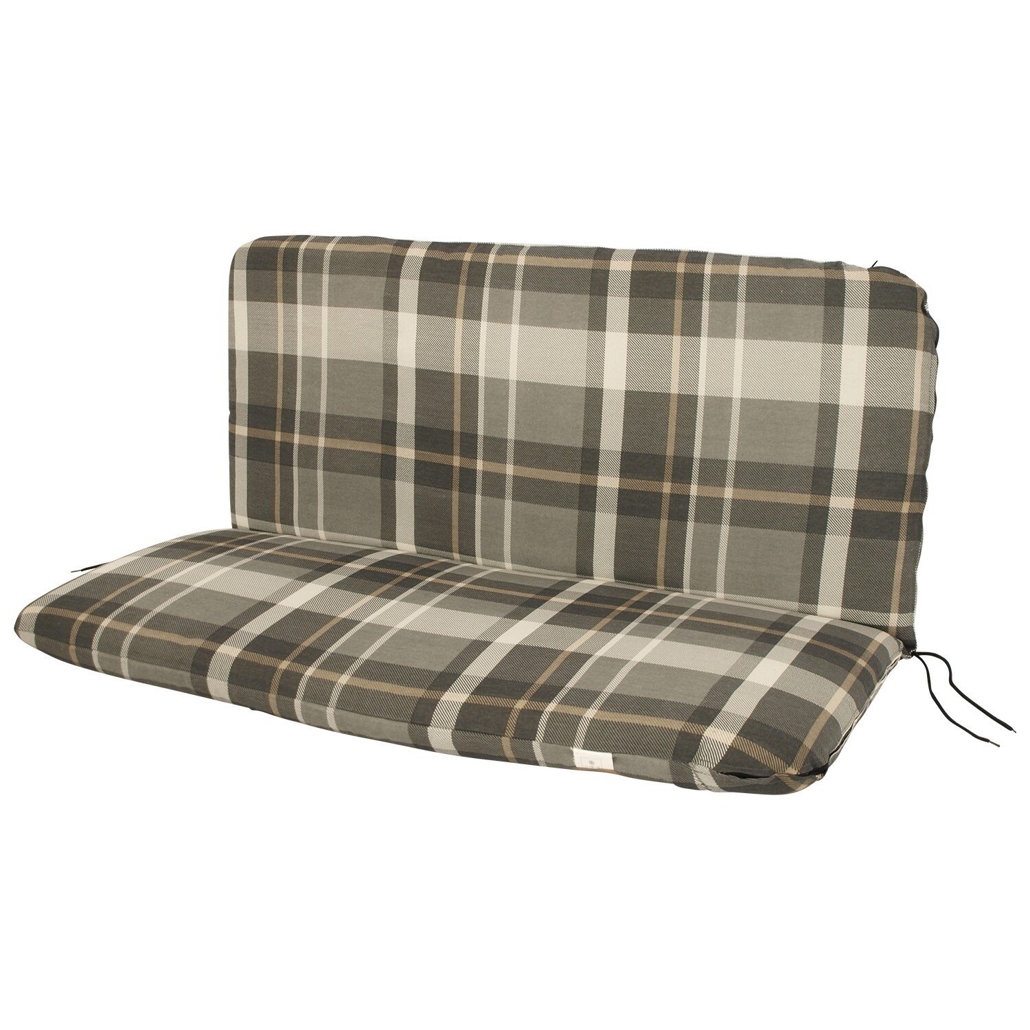 Auflage für Bank 2-Sitzer, grau/beige kariert 1 Auflage für Bank 2-Sitzer, grau/beige kariert