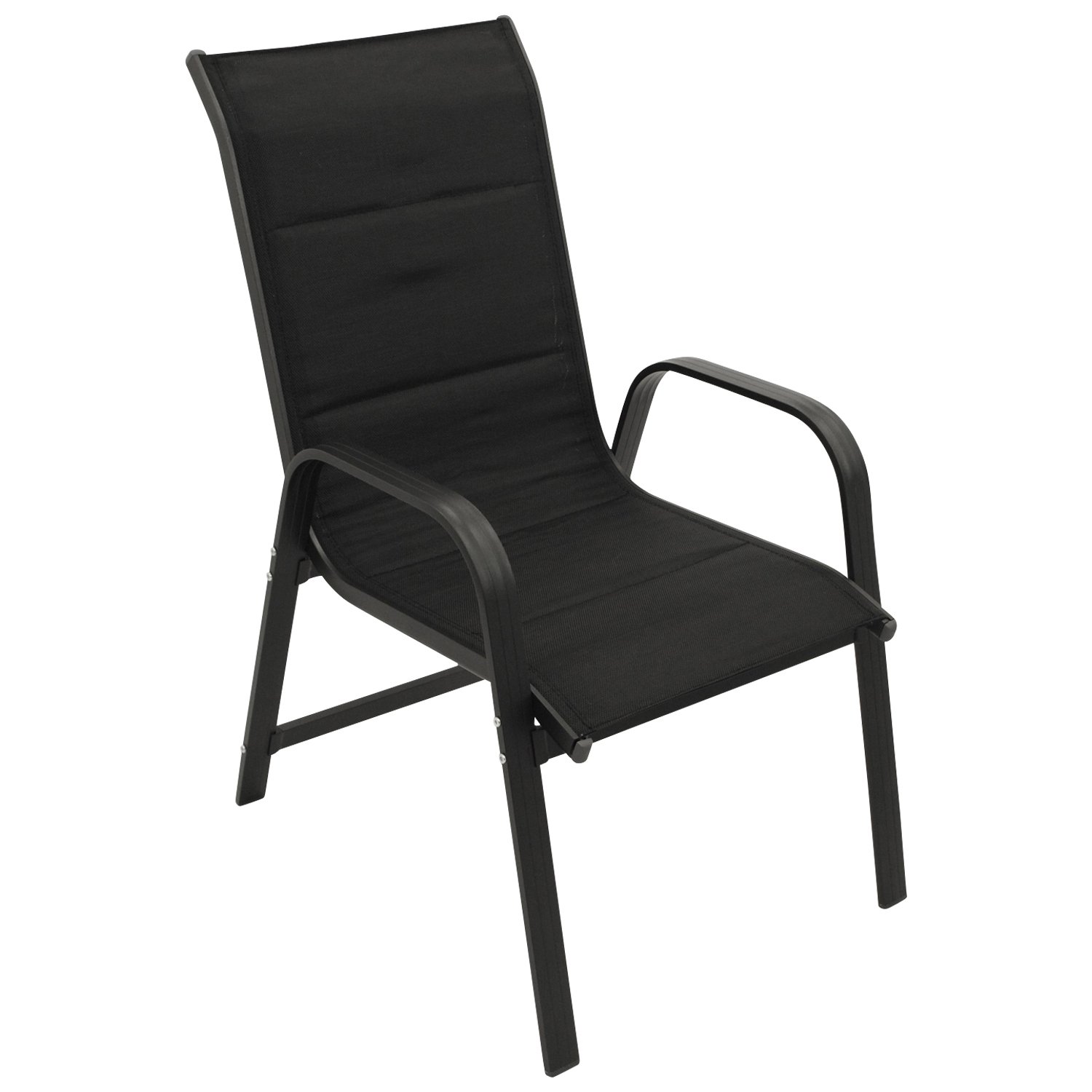 Stapelsessel Hochlehner Aluminium/Textil gepolstert, 2 Stück 1 Stapelsessel Hochlehner Aluminium/Textil gepolstert, 2 Stück