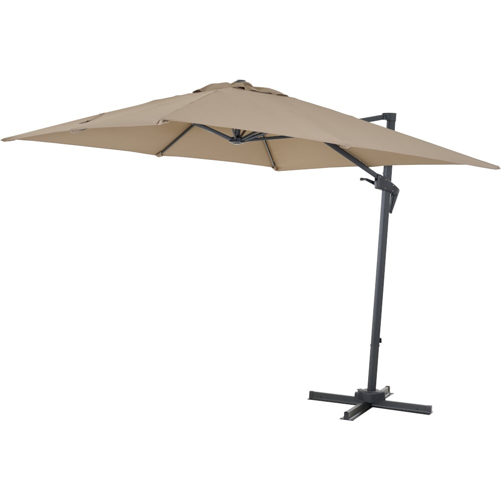 Vito Ampelschirm anthrazit/taupe 250 x 250 cm 1 Vito Ampelschirm anthrazit/taupe 250 x 250 cm