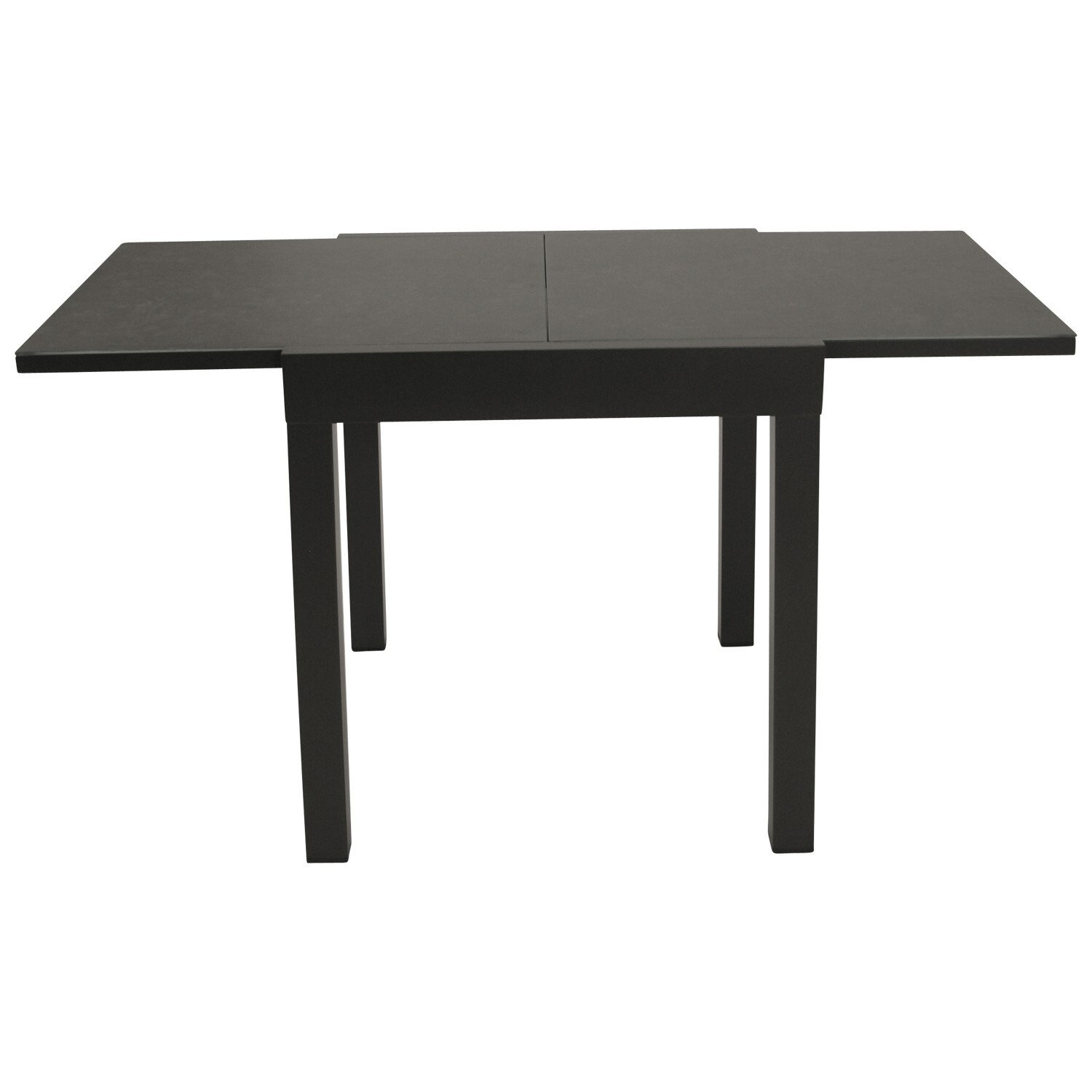 Balkon-Ausziehtisch 70/140x70cm, Tischplatte Glas in Keramikoptik dunkelgrau 1 Balkon-Ausziehtisch 70/140x70cm, Tischplatte Glas in Keramikoptik dunkelgrau