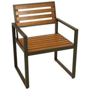 Gartensessel Stahl anthrazit + Akazie