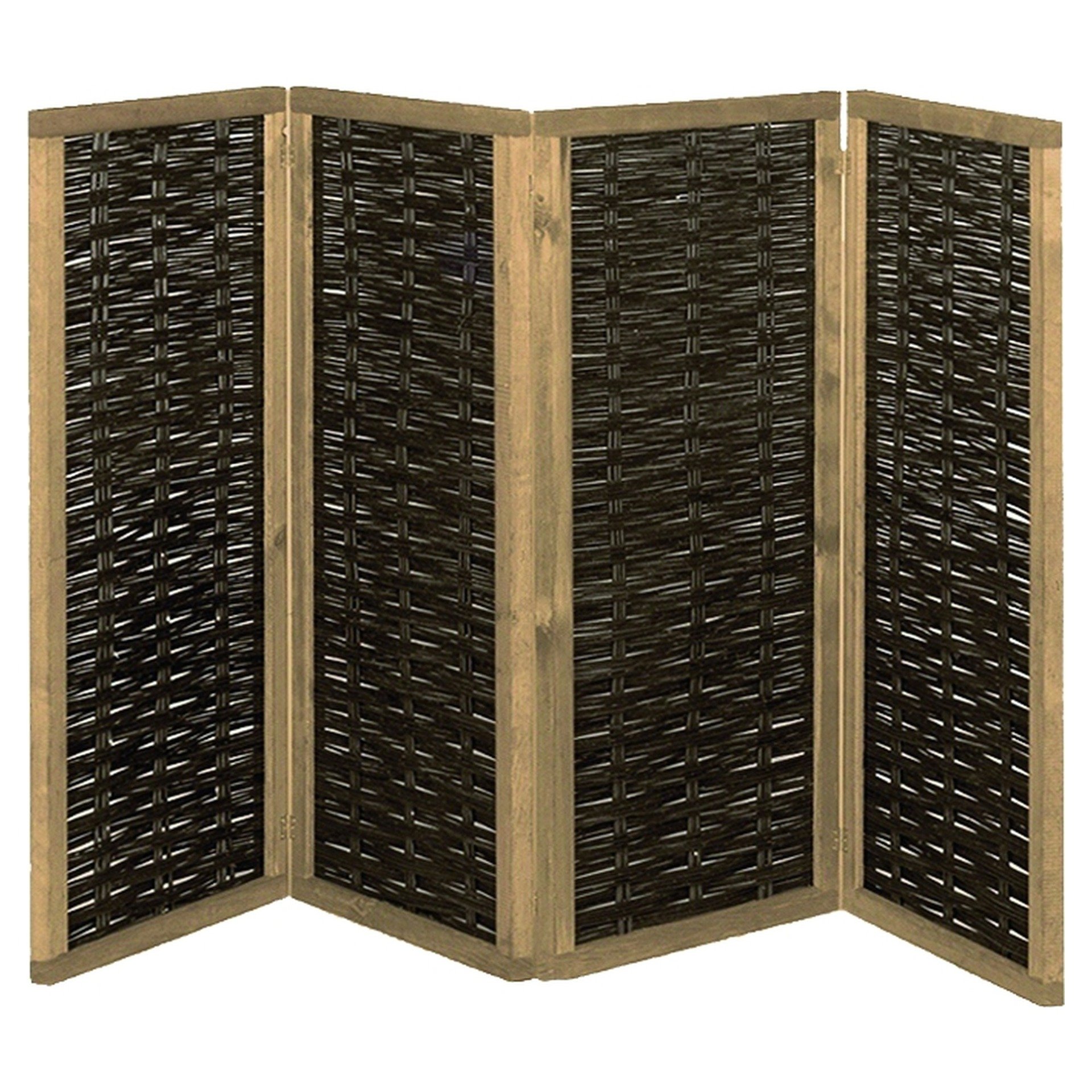 PAULINA Paravent aus Weide 4-teilig mit Scharnieren 1 PAULINA Paravent aus Weide 4-teilig mit Scharnieren