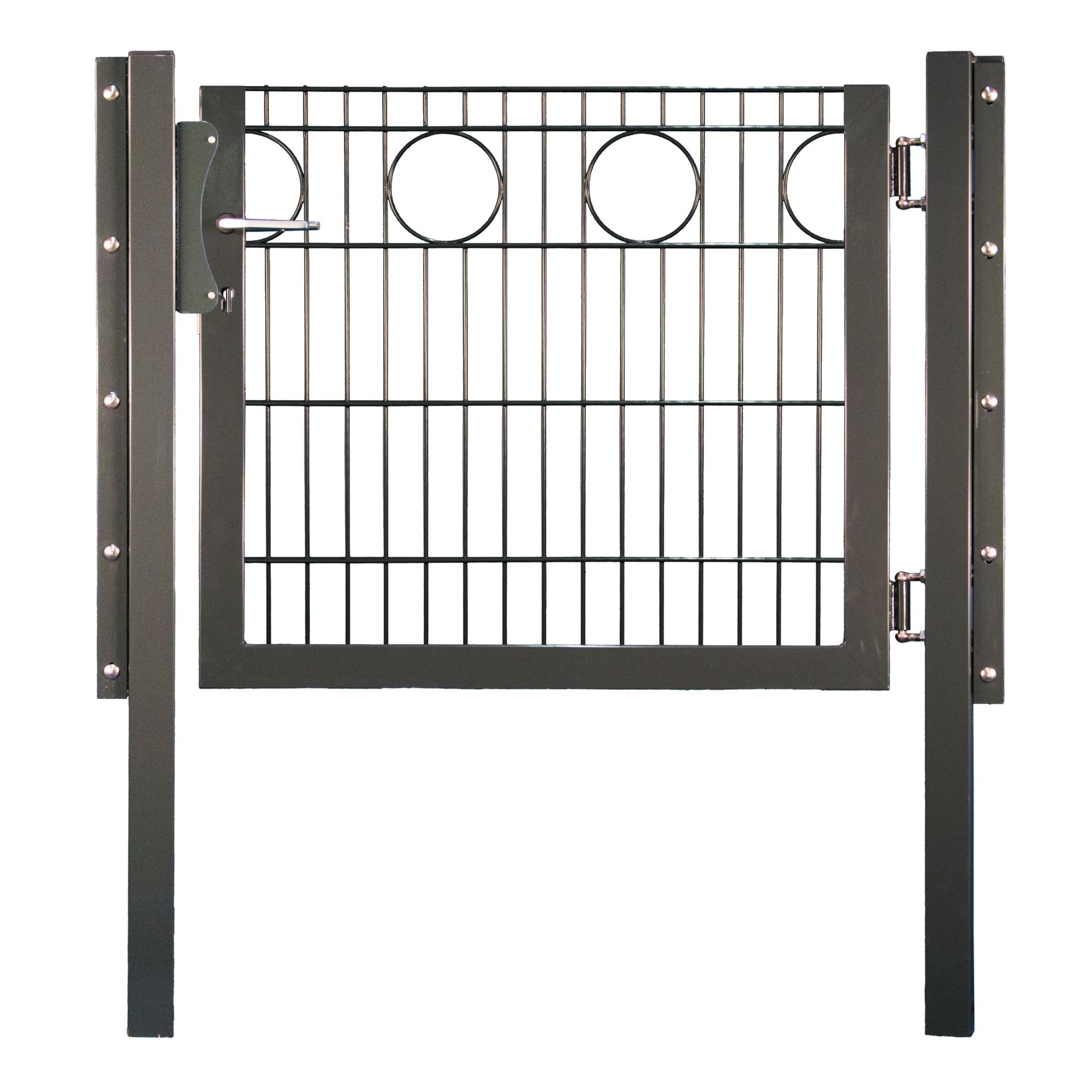 RONDO Einzeltor RAL 7016 anthrazit inkl. Pfosten und Beschlägen 1 RONDO Einzeltor RAL 7016 anthrazit  inkl. Pfosten und Beschlägen
